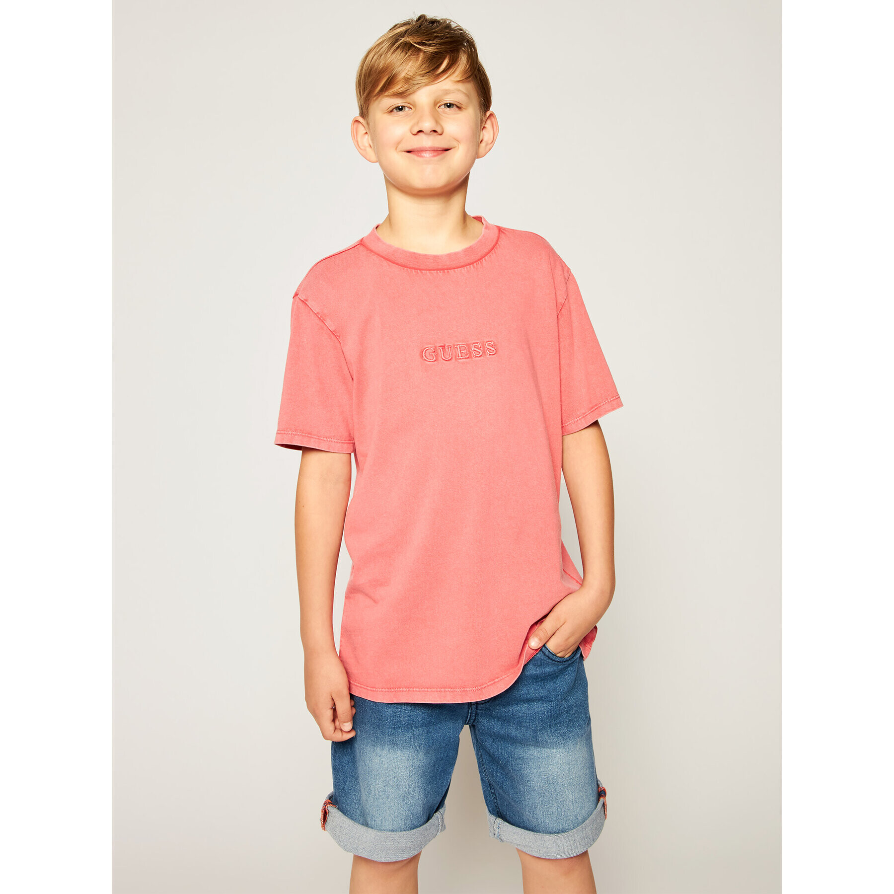 Guess T-Shirt H01J00 K82E0 Červená Regular Fit - Pepit.cz