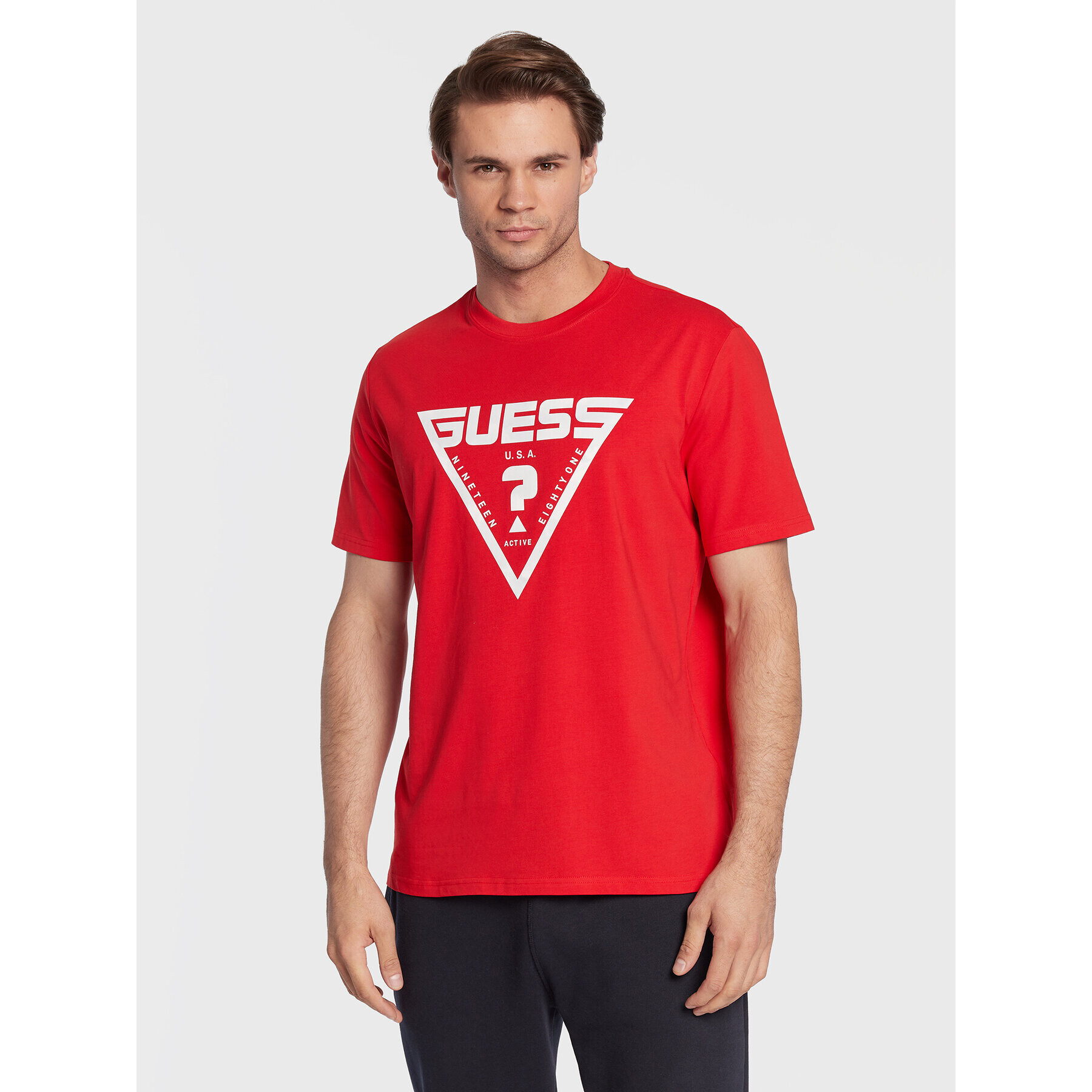 Guess T-Shirt Hardy Z2BI07 J1314 Červená Regular Fit - Pepit.cz