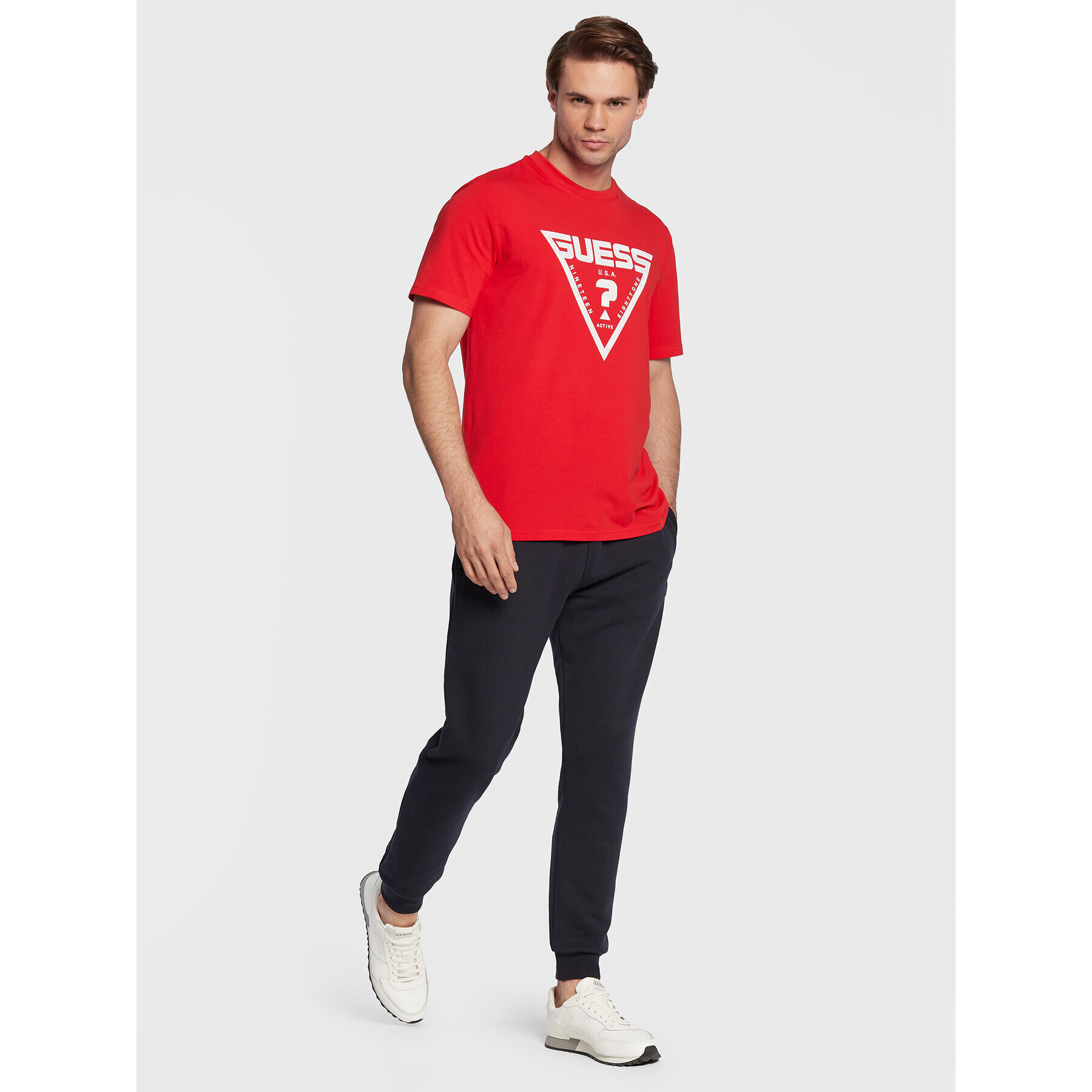 Guess T-Shirt Hardy Z2BI07 J1314 Červená Regular Fit - Pepit.cz