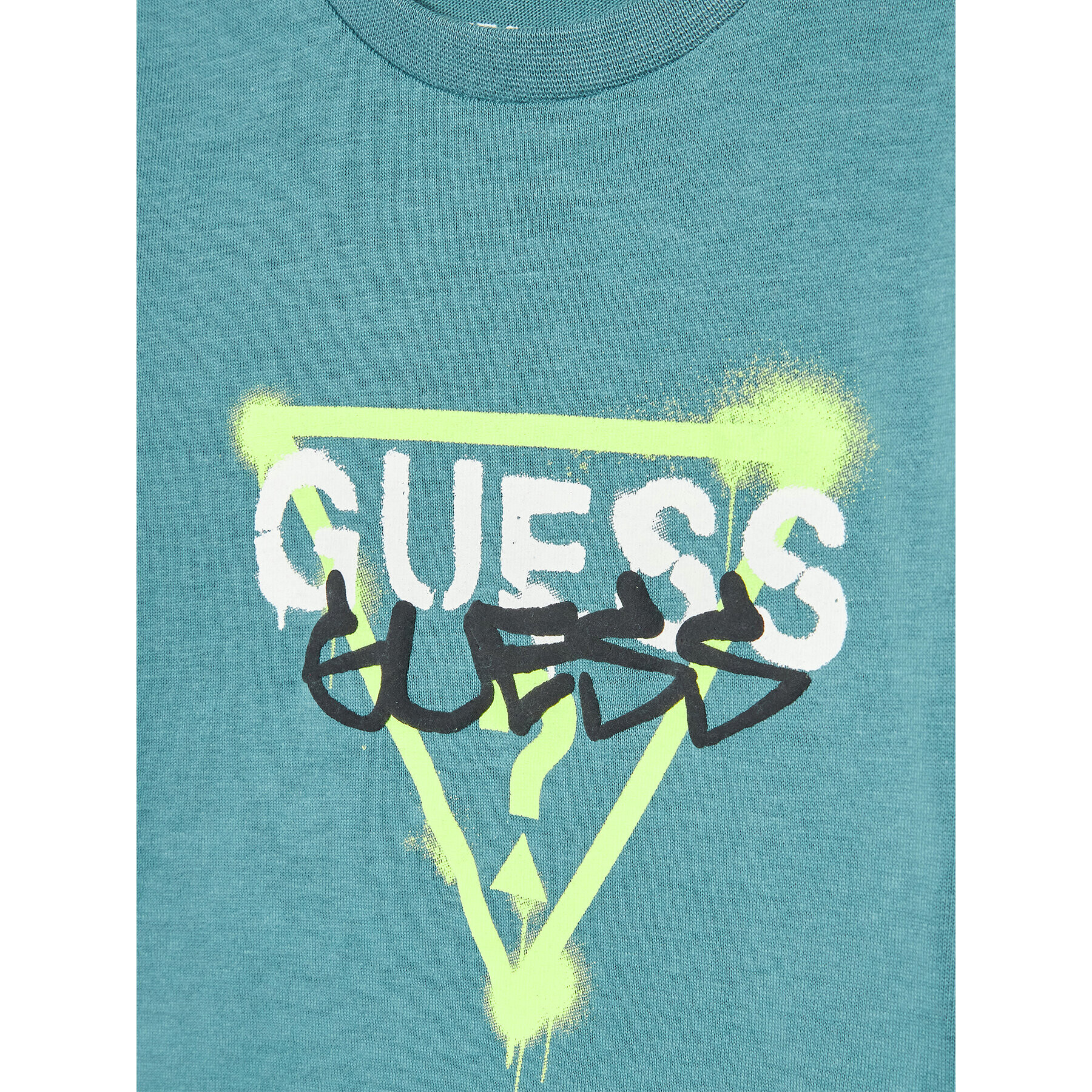 Guess T-Shirt I3RI02 K8HM0 Modrá Regular Fit - Pepit.cz