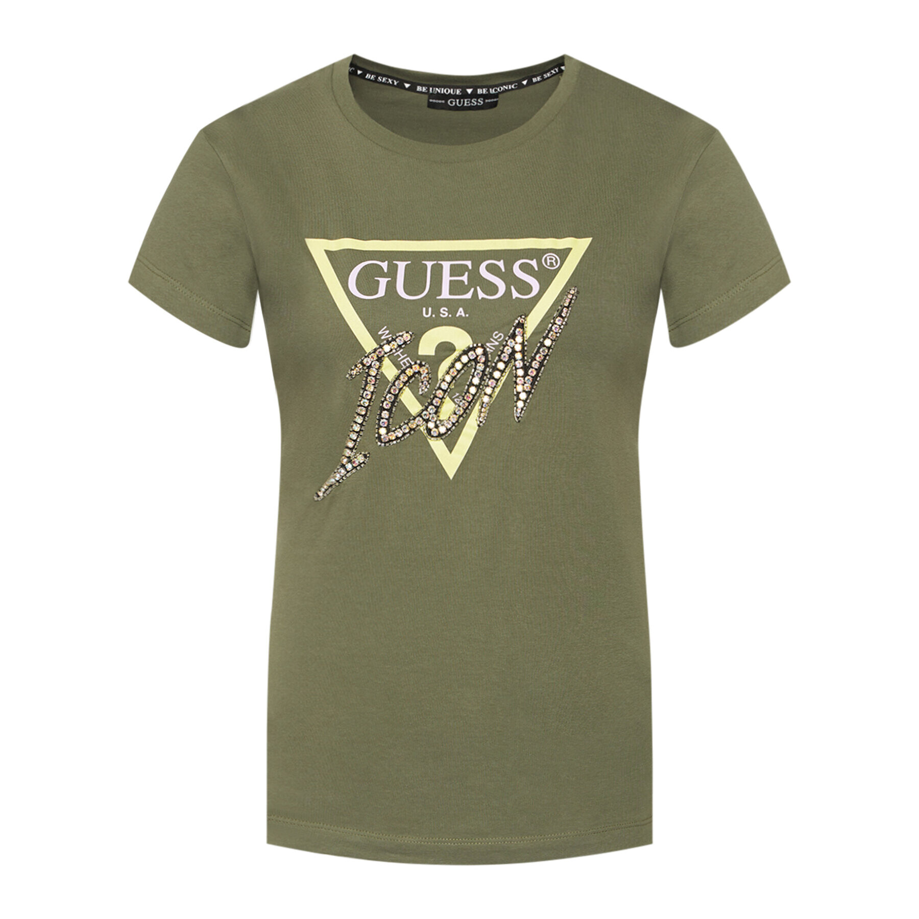 Guess T-Shirt Icon Tee W1RI25 I3Z00 Zelená Regular Fit - Pepit.cz