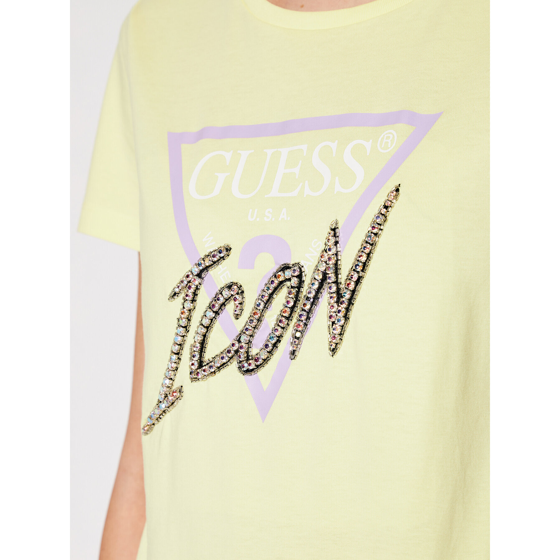 Guess T-Shirt Icon Tee W1RI25 I3Z00 Žlutá Regular Fit - Pepit.cz