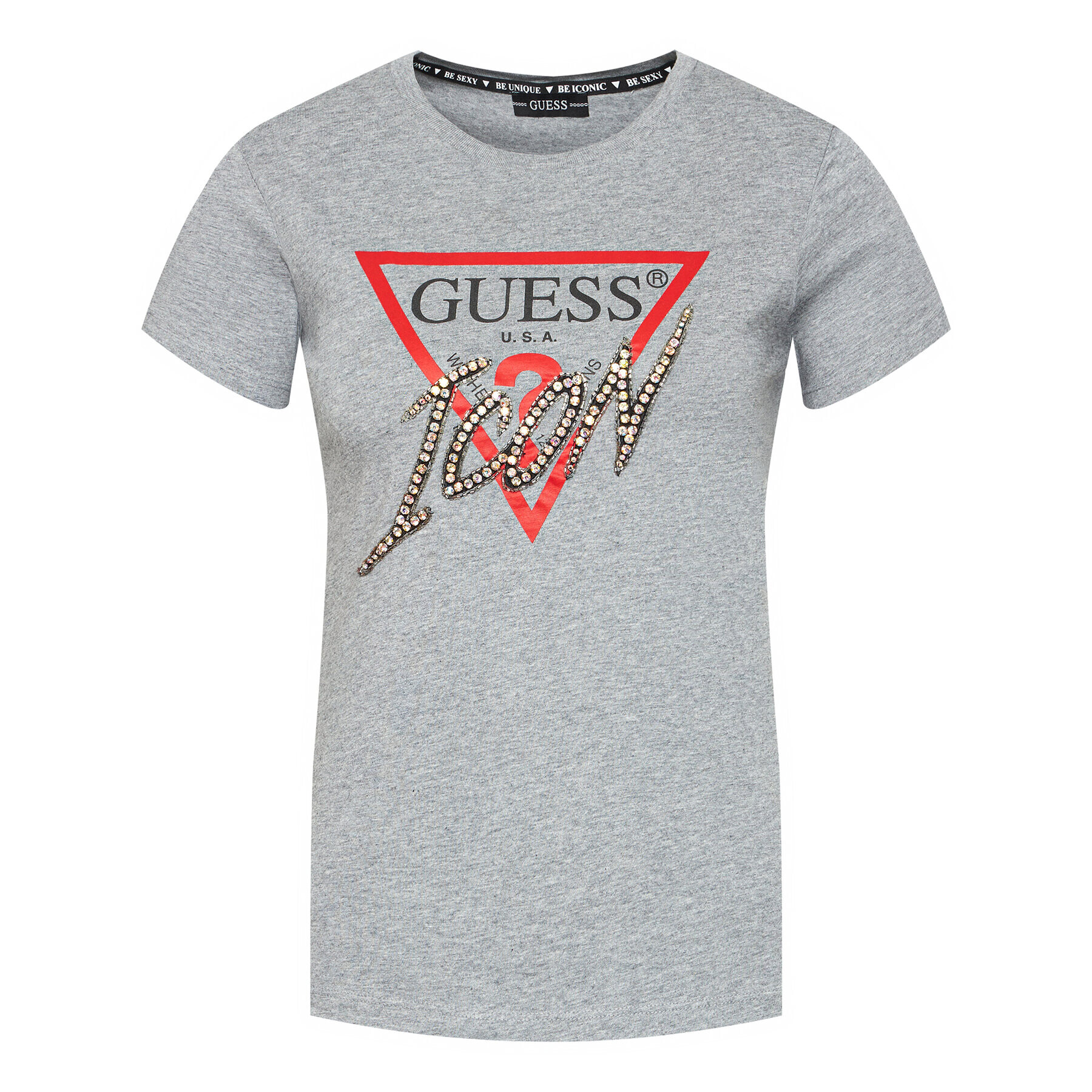 Guess T-Shirt Icon W1RI25 I3Z00 Šedá Regular Fit - Pepit.cz