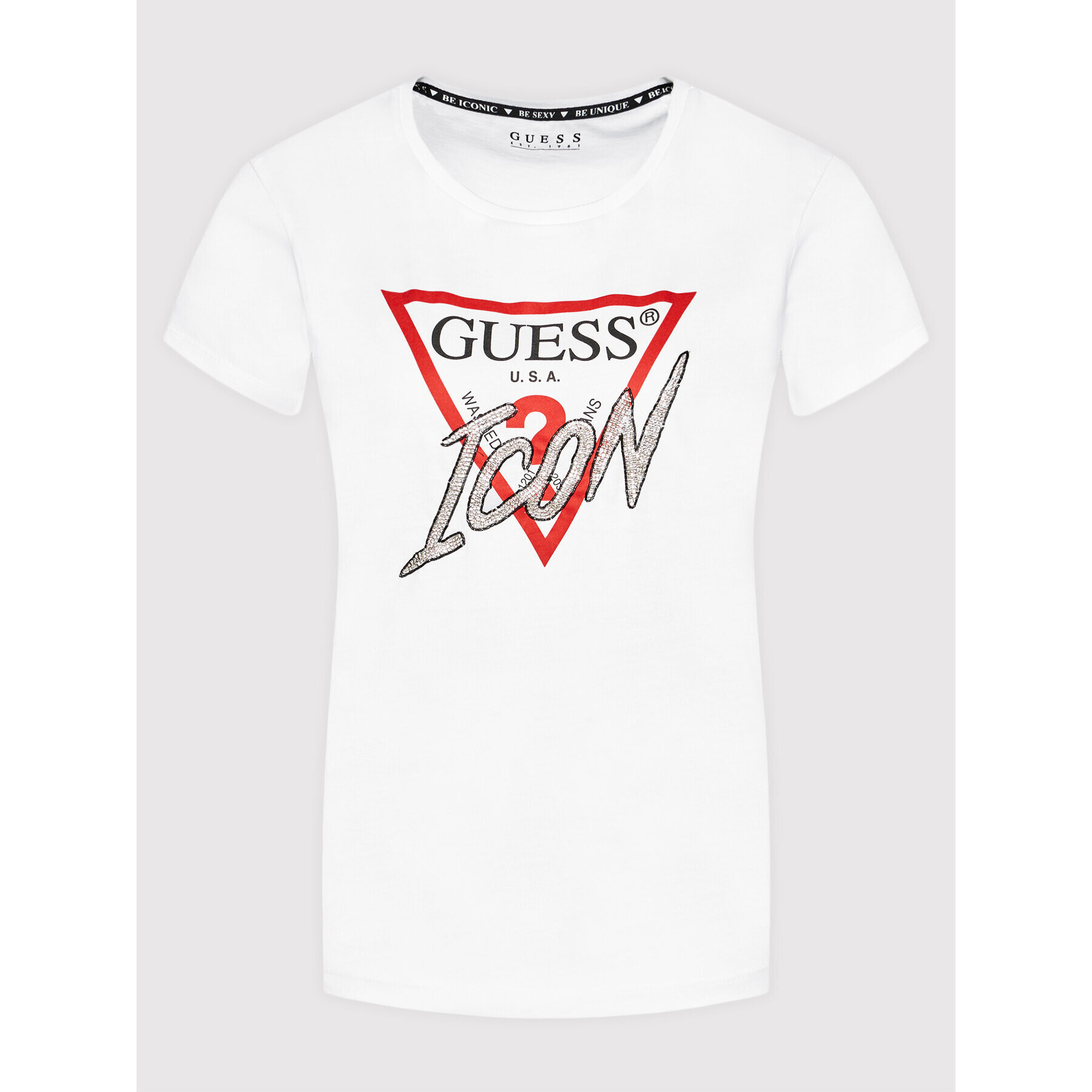 Guess T-Shirt Icon W1YI0Y I3Z00 Bílá Regular Fit - Pepit.cz