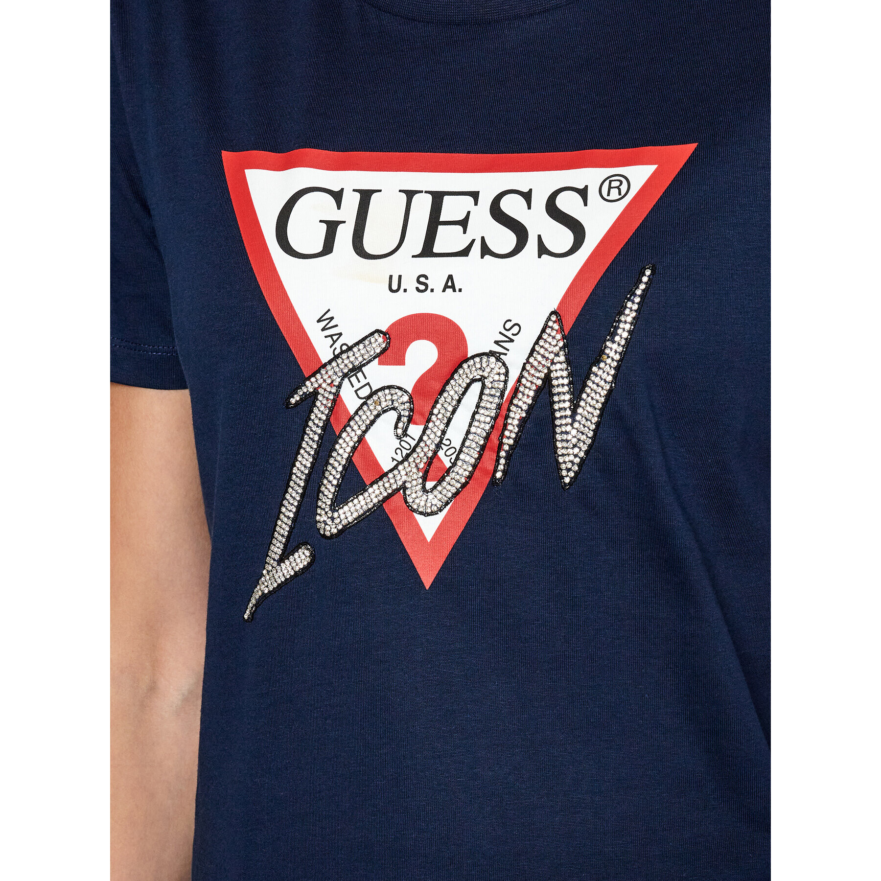 Guess T-Shirt Icon W1YI0Y I3Z00 Tmavomodrá Regular Fit - Pepit.cz