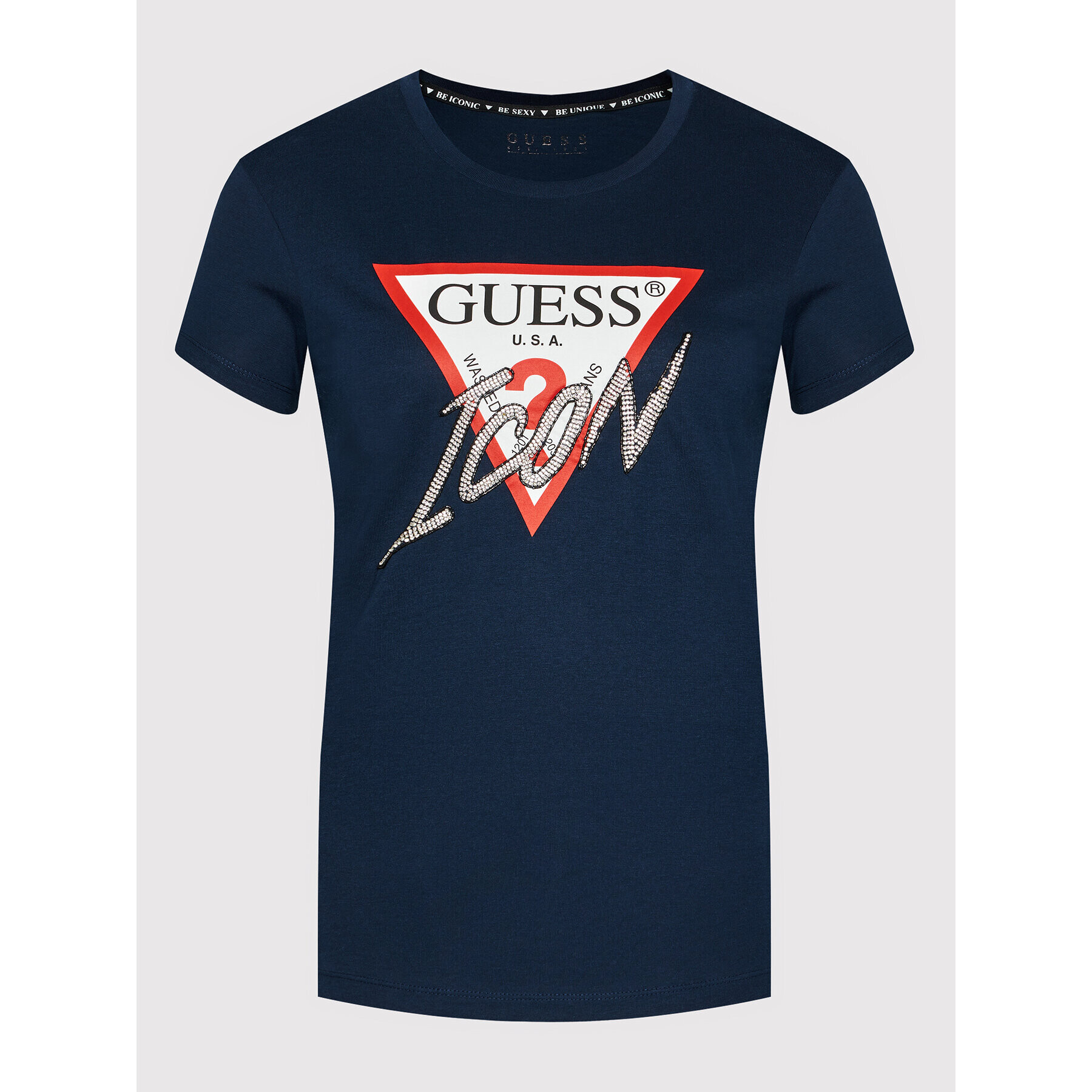 Guess T-Shirt Icon W1YI0Y I3Z00 Tmavomodrá Regular Fit - Pepit.cz