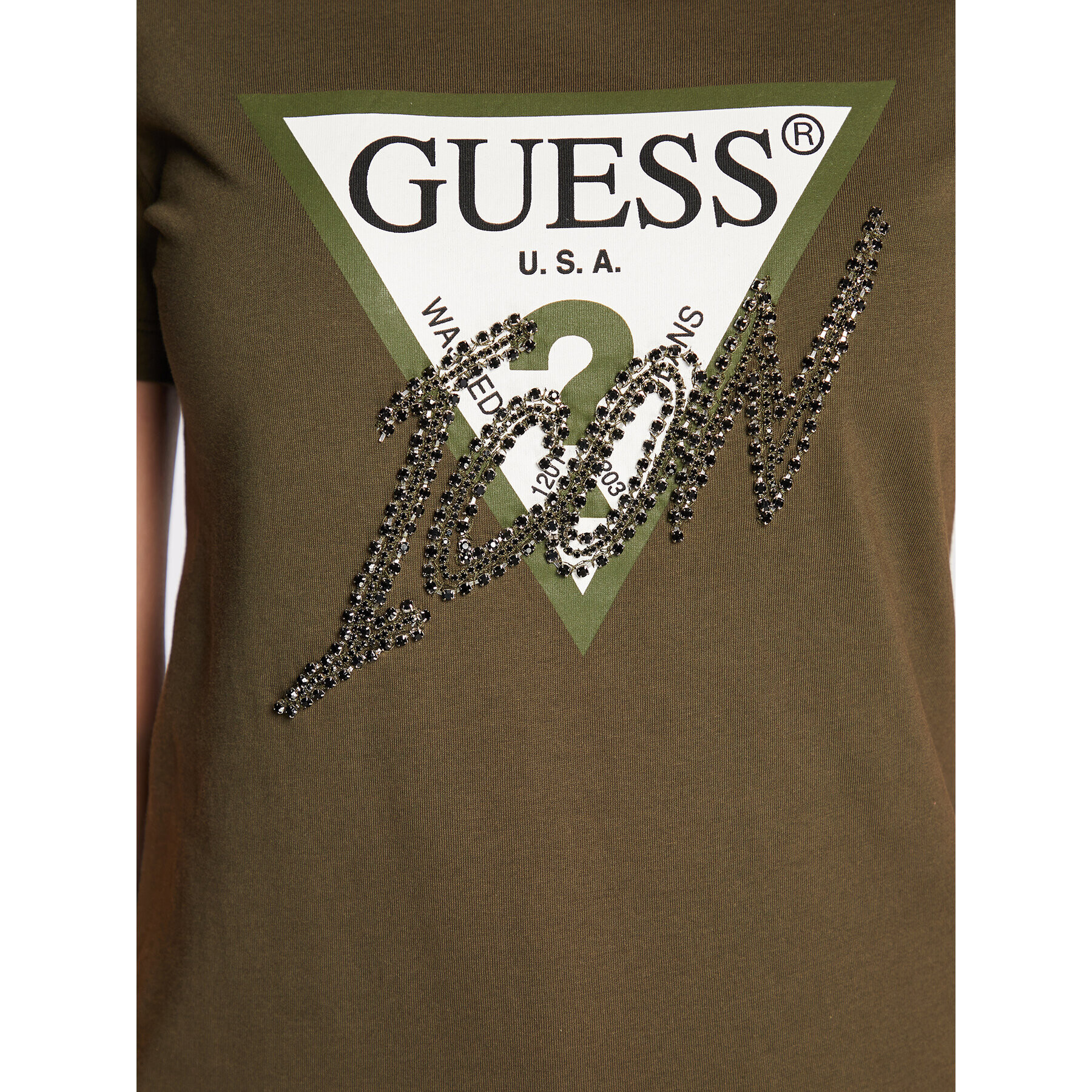 Guess T-Shirt Icon W2BI12 I3Z13 Zelená Regular Fit - Pepit.cz