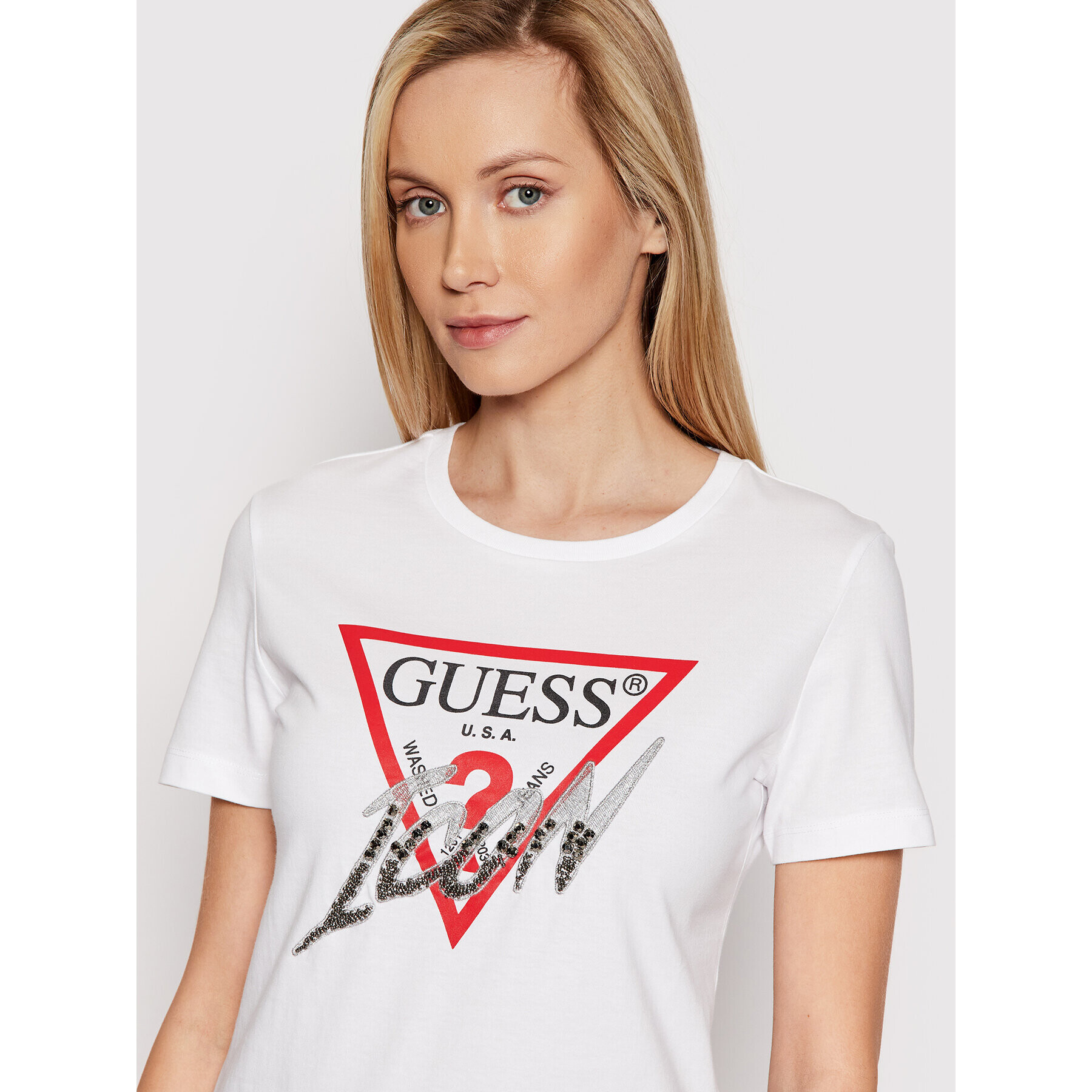 Guess T-Shirt Icon W2GI02 I3Z11 Bílá Regular Fit - Pepit.cz