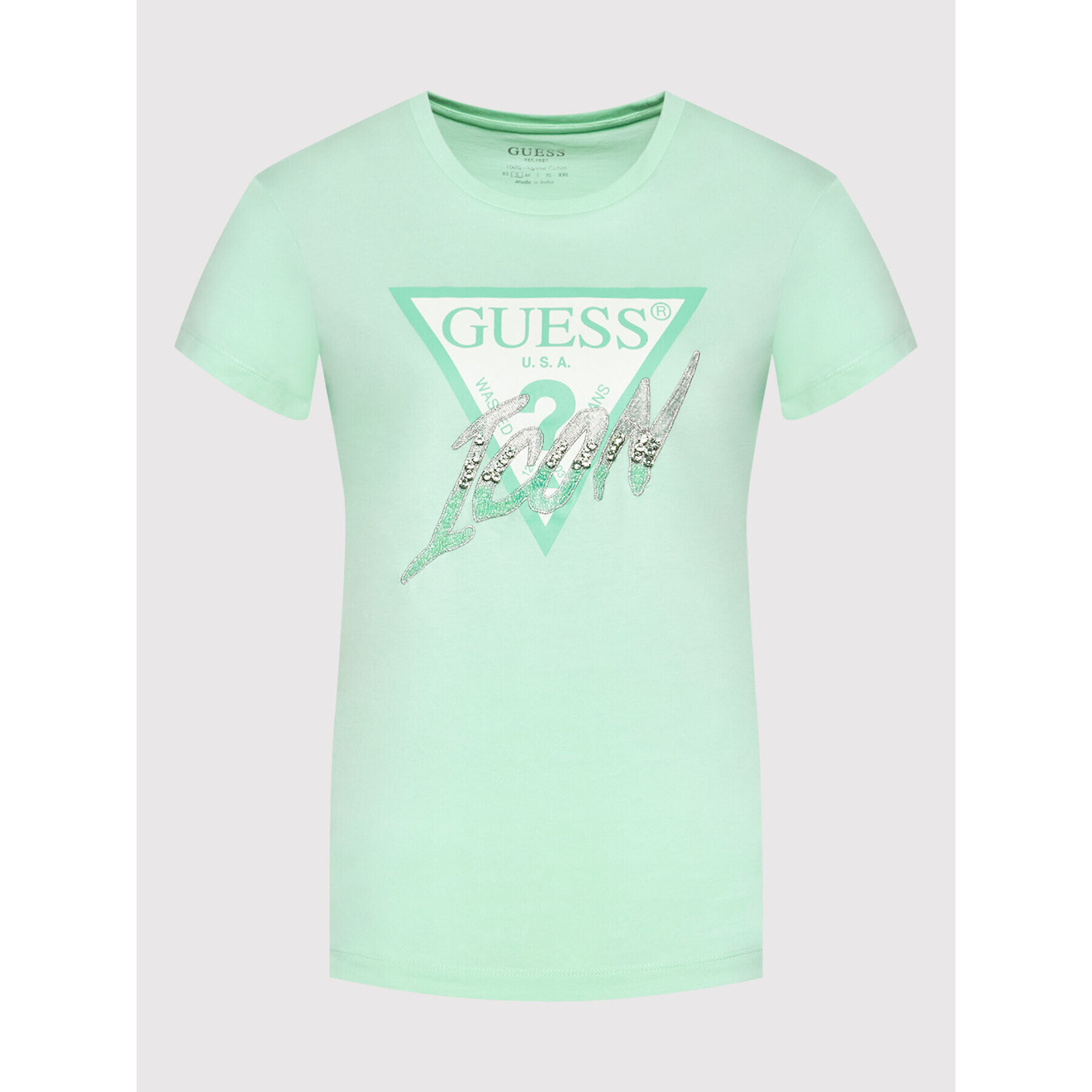 Guess T-Shirt Icon W2GI02 I3Z11 Zelená Regular Fit - Pepit.cz