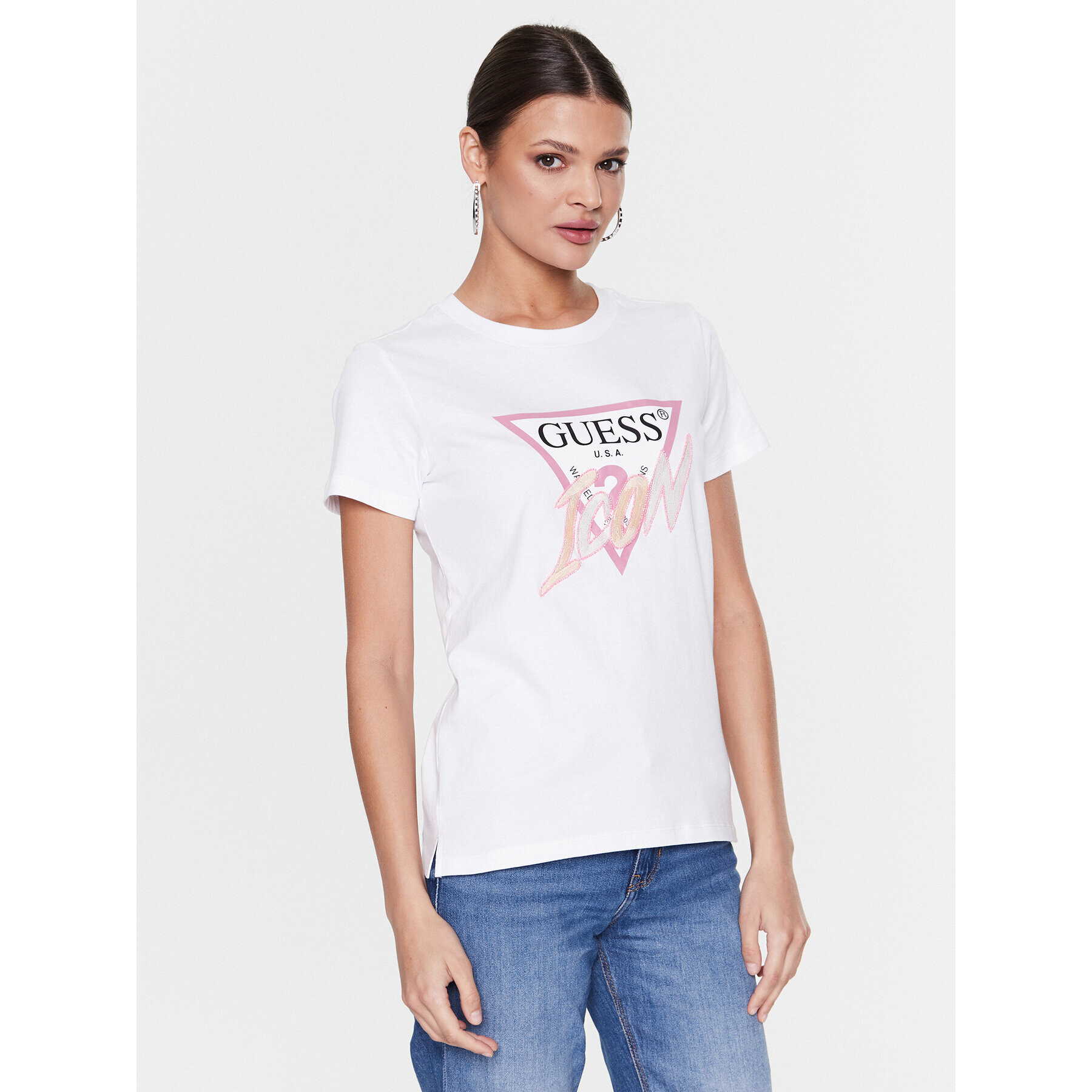 Guess T-Shirt Icon W3RI12 I3Z14 Bílá Regular Fit - Pepit.cz