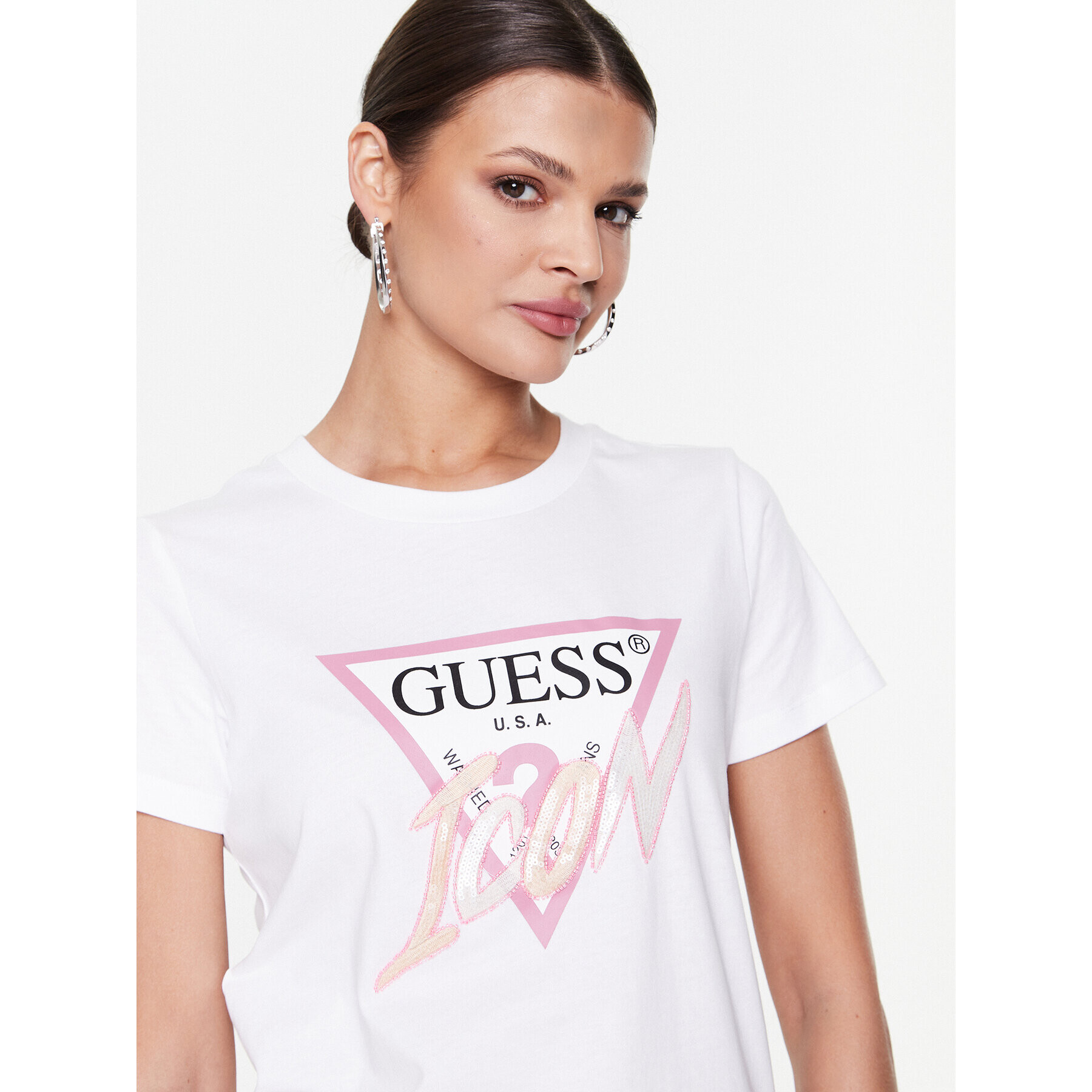 Guess T-Shirt Icon W3RI12 I3Z14 Bílá Regular Fit - Pepit.cz