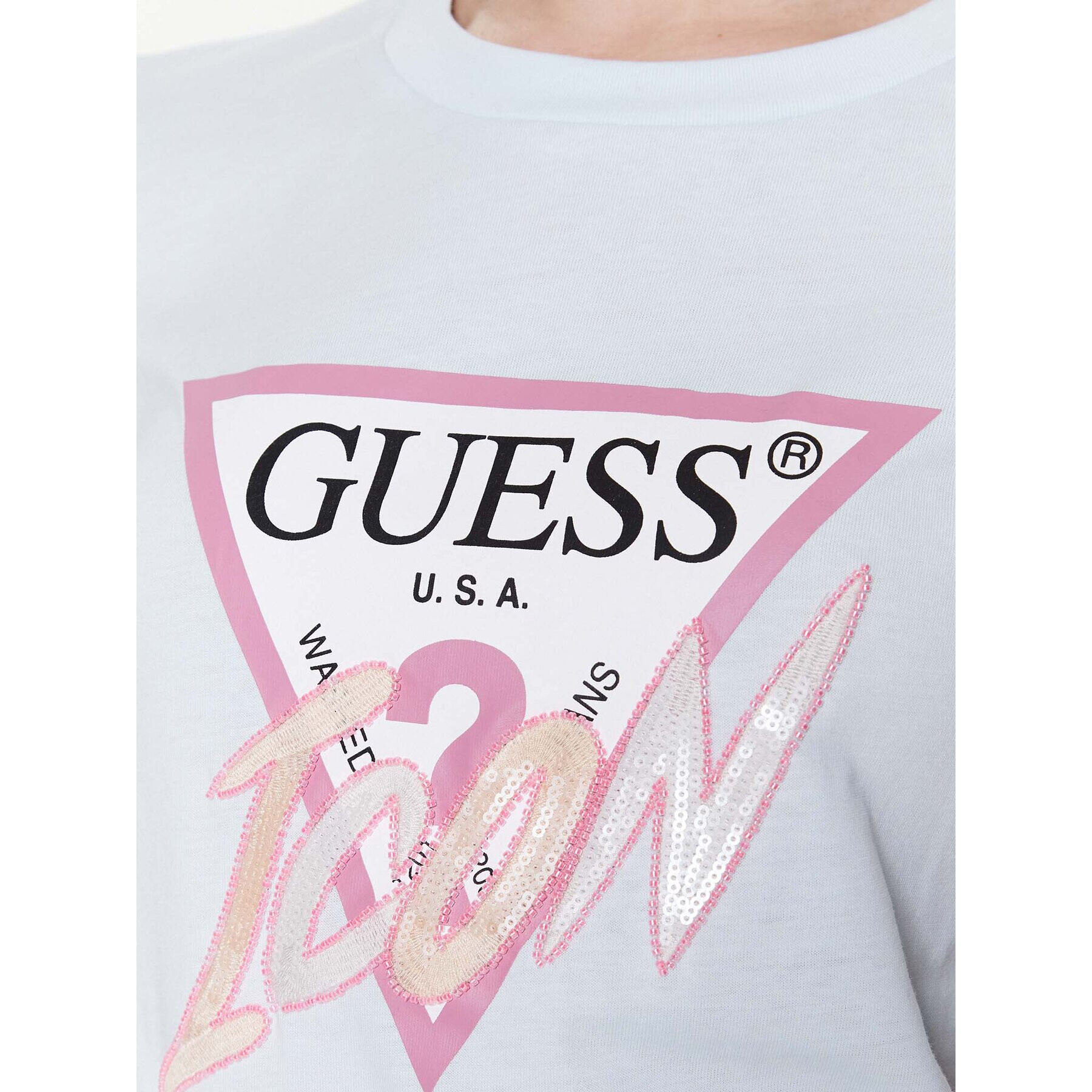 Guess T-Shirt Icon W3RI12 I3Z14 Modrá Regular Fit - Pepit.cz