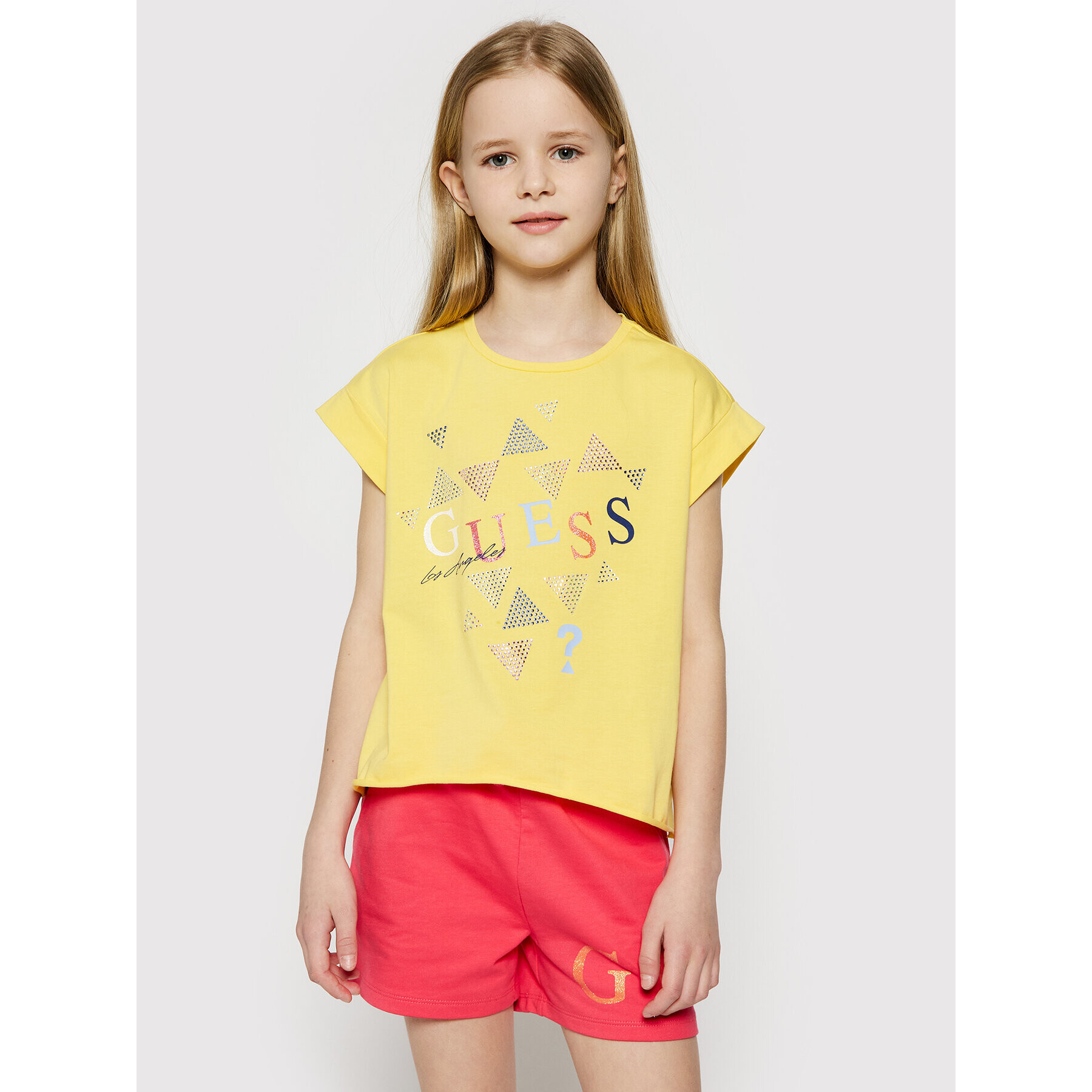 Guess T-Shirt J1GI05 K6YW1 Žlutá Regular Fit - Pepit.cz