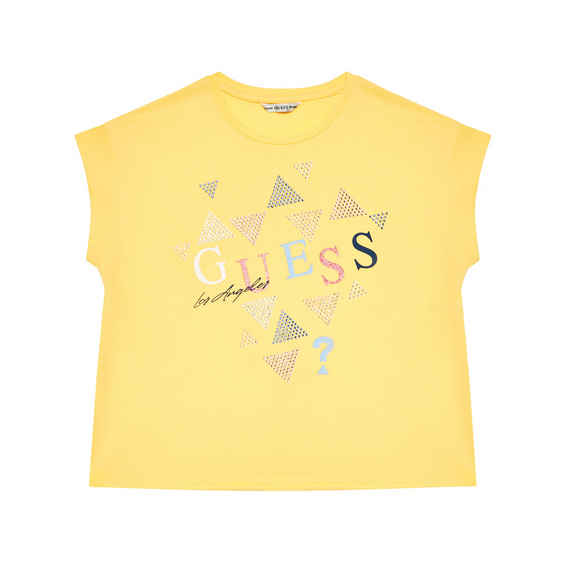 Guess T-Shirt J1GI05 K6YW1 Žlutá Regular Fit - Pepit.cz