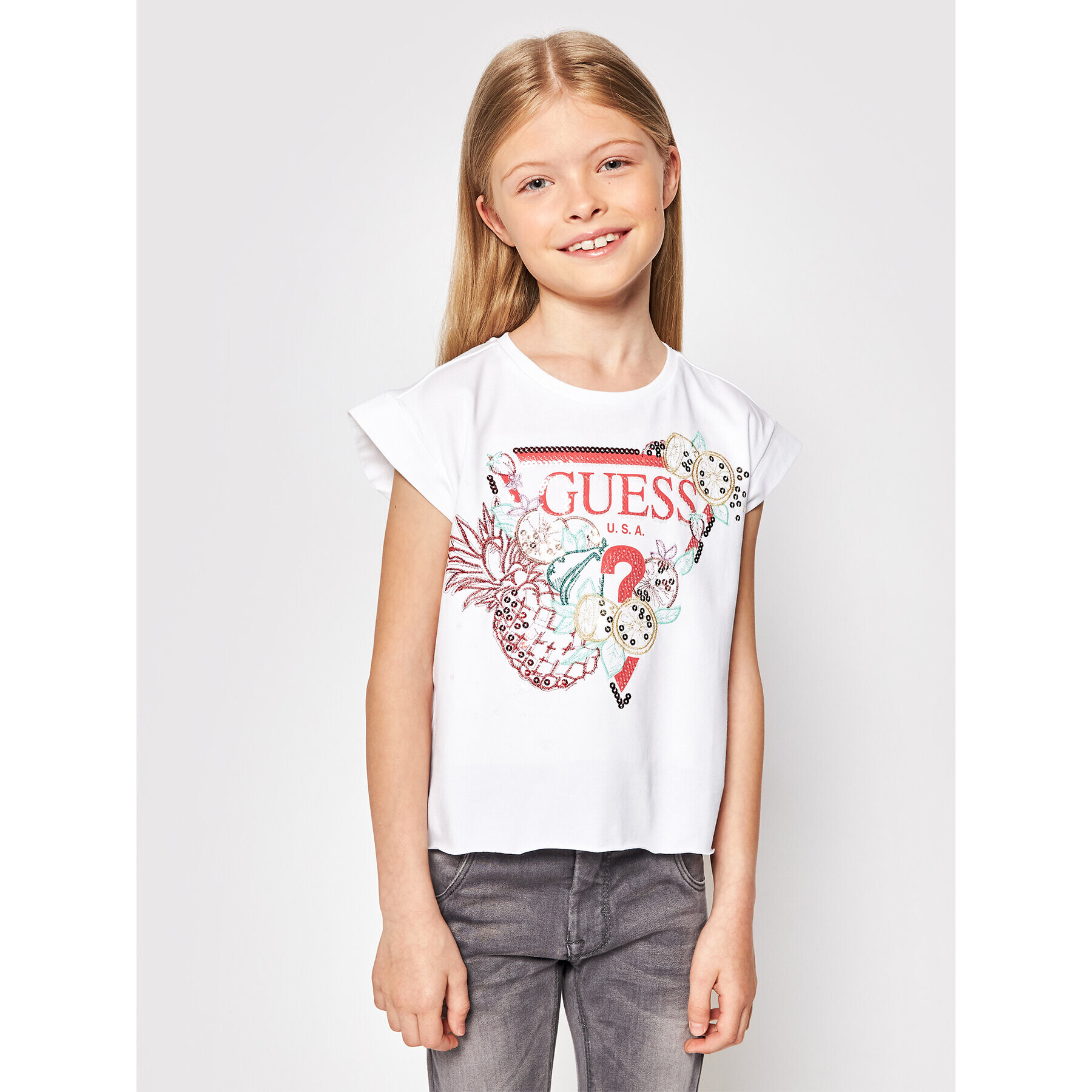 Guess T-Shirt J1GI31 K6YW1 Bílá Regular Fit - Pepit.cz