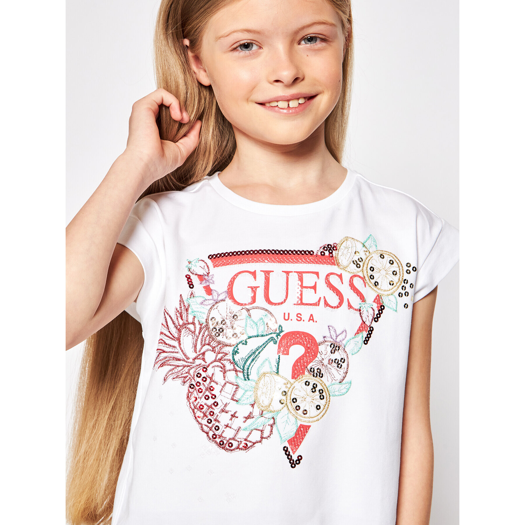 Guess T-Shirt J1GI31 K6YW1 Bílá Regular Fit - Pepit.cz