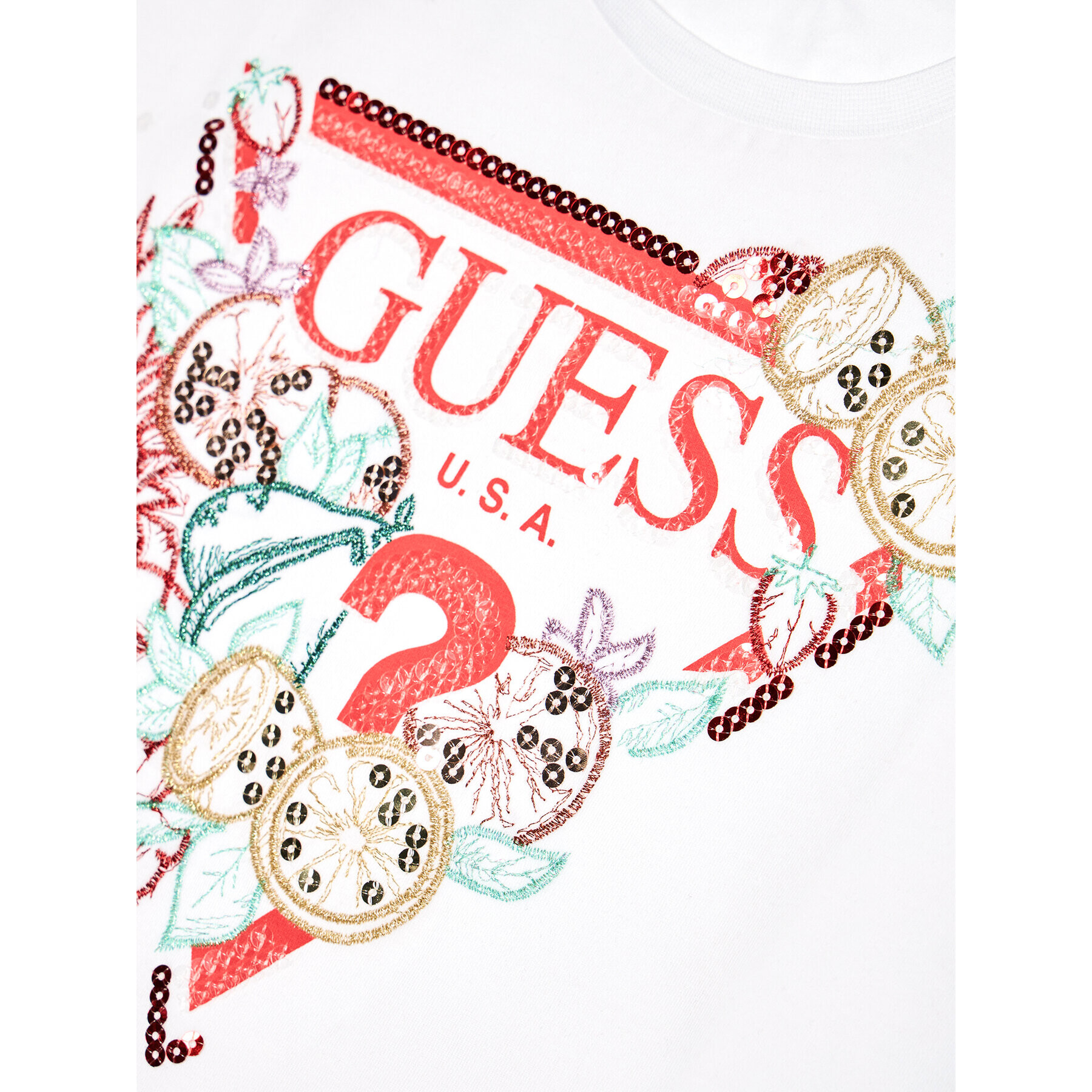 Guess T-Shirt J1GI31 K6YW1 Bílá Regular Fit - Pepit.cz