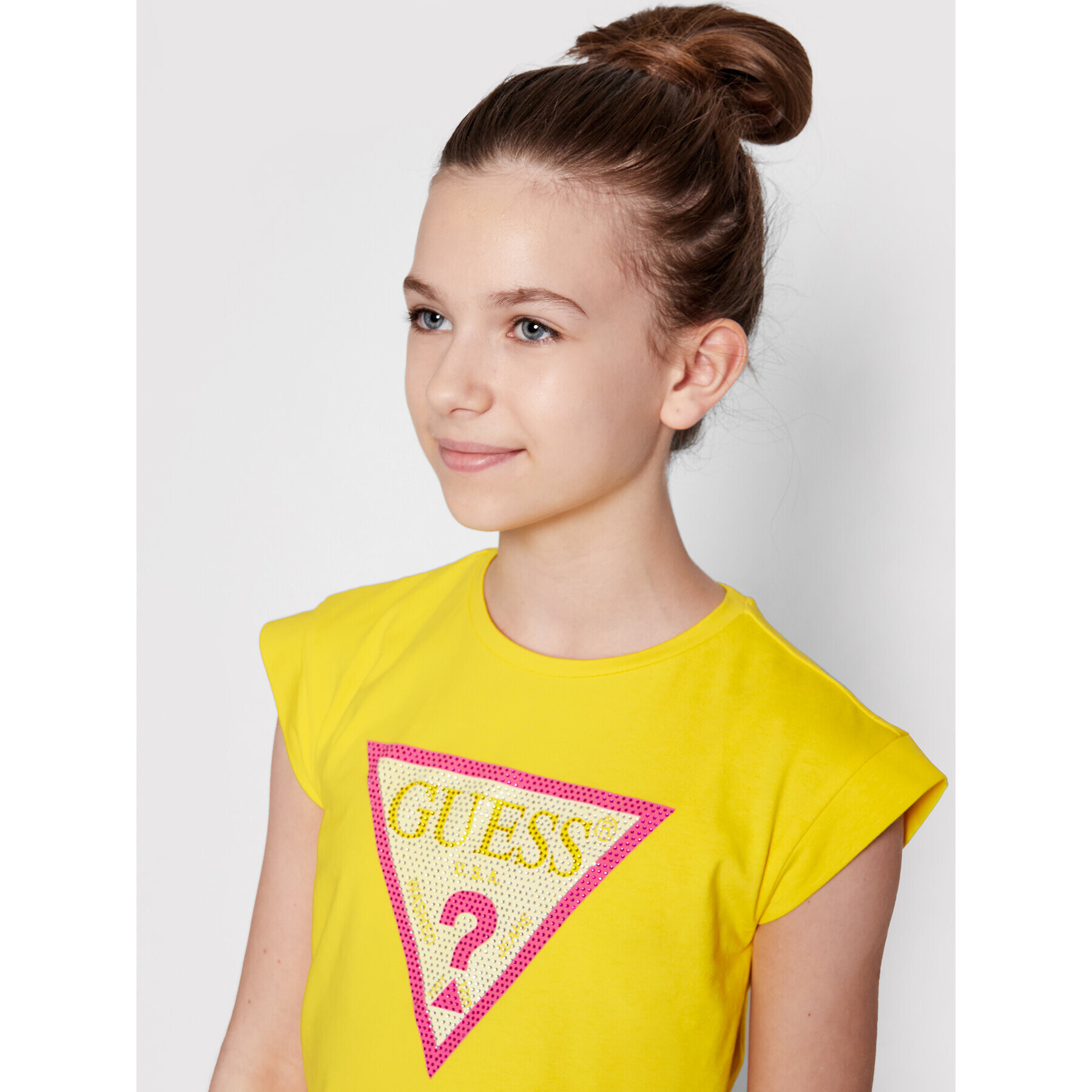 Guess T-Shirt J1RI26 K6YW1 Žlutá Regular Fit - Pepit.cz