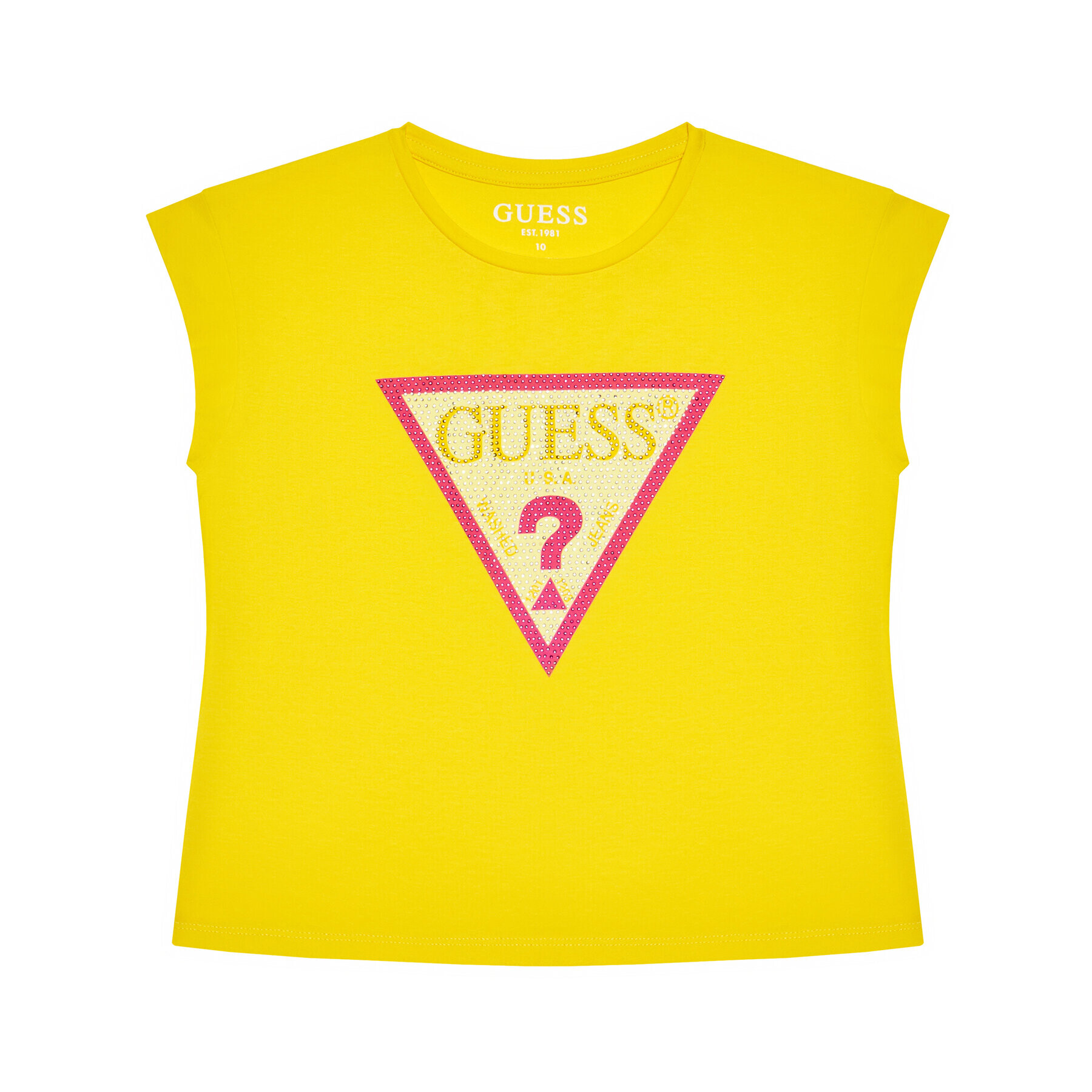 Guess T-Shirt J1RI26 K6YW1 Žlutá Regular Fit - Pepit.cz