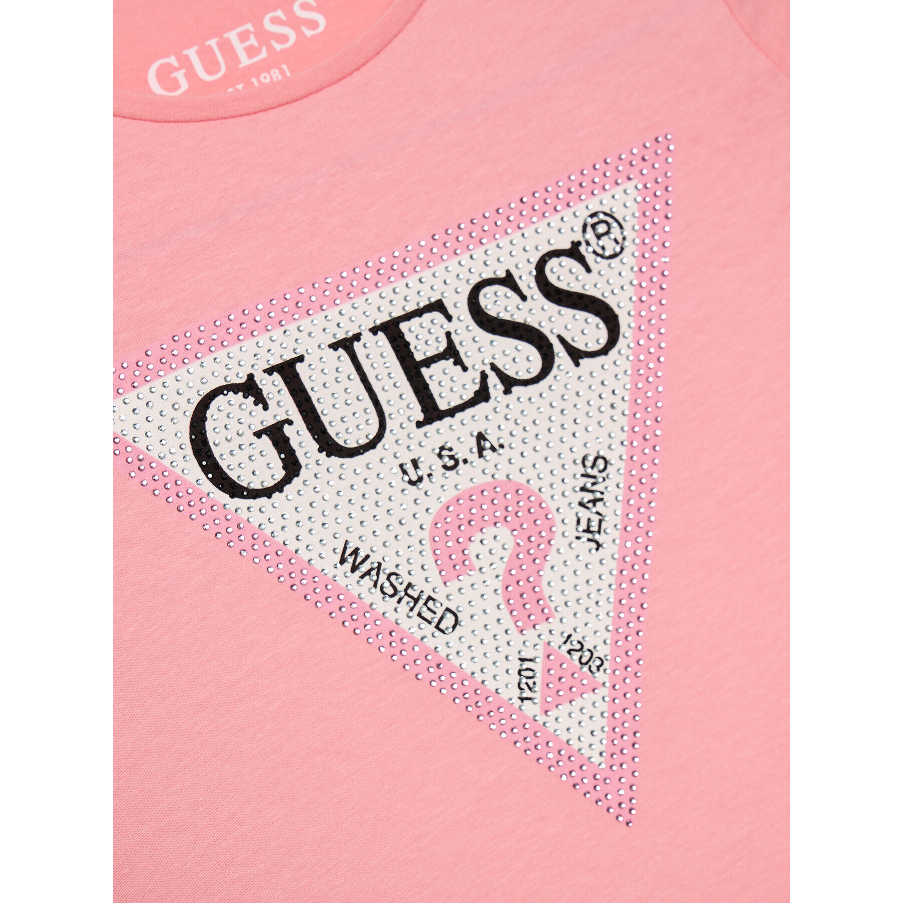 Guess T-Shirt J1YI35 K6YW1 Růžová Regular Fit - Pepit.cz