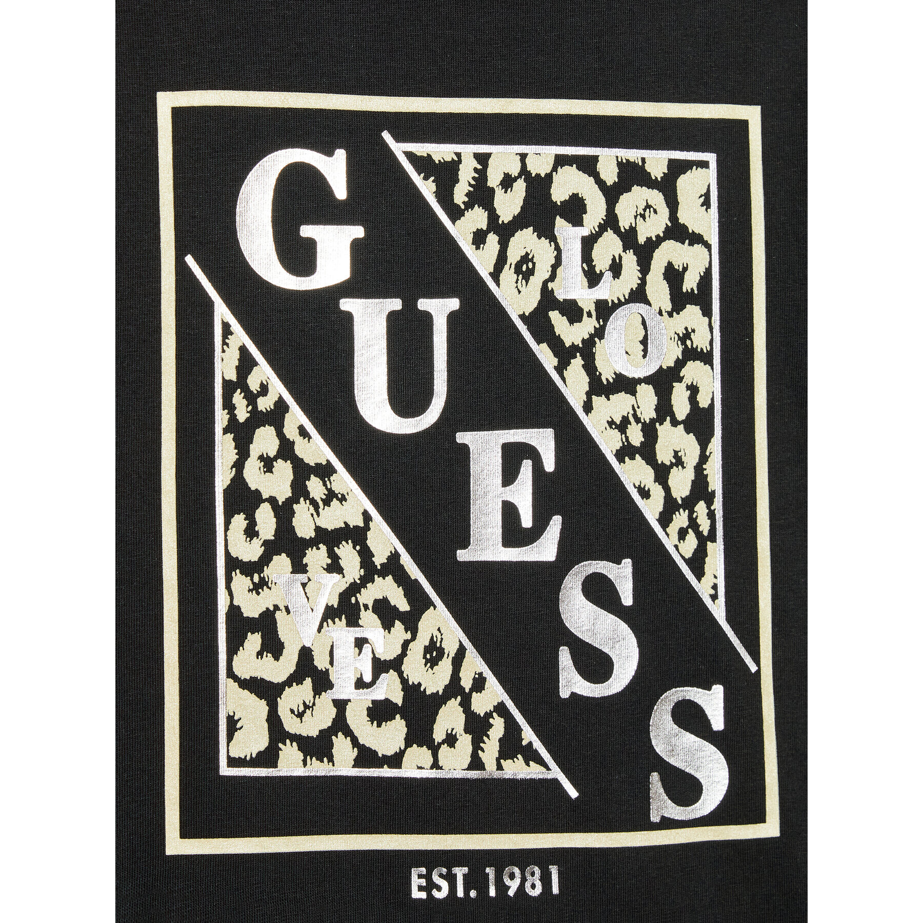 Guess T-Shirt J2BI14 J1311 Černá Regular Fit - Pepit.cz