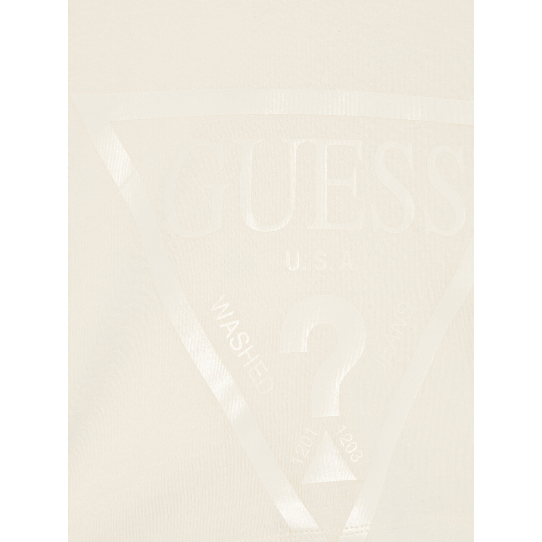 Guess T-Shirt J2BI41 K8HM0 Béžová Cropped Fit - Pepit.cz