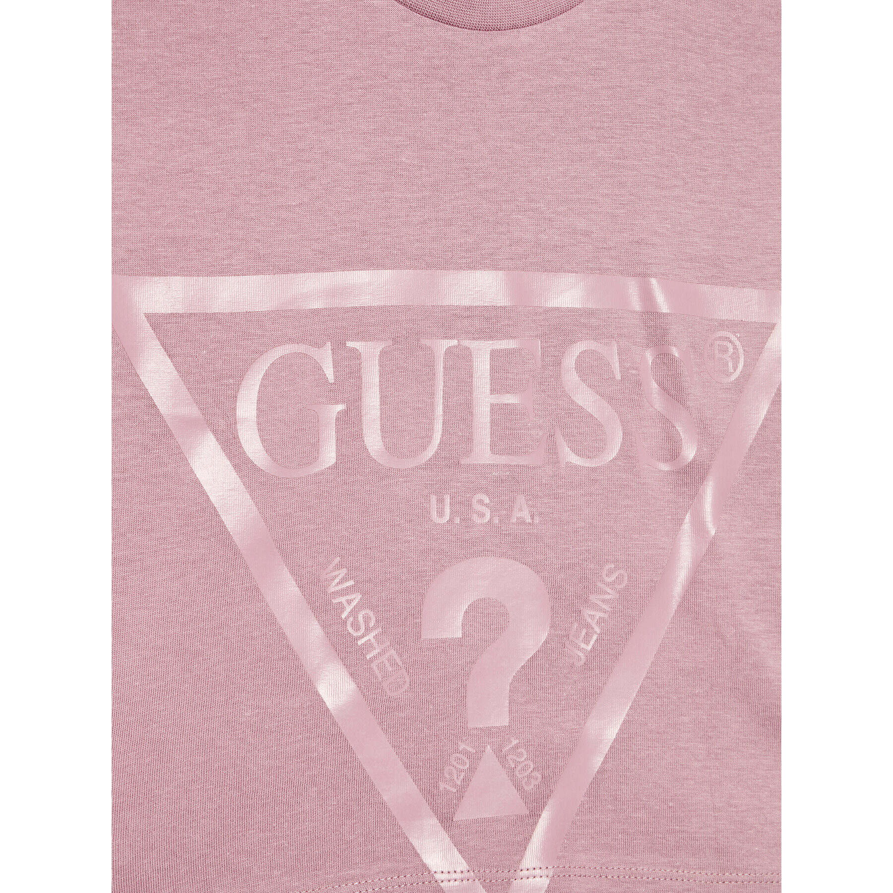 Guess T-Shirt J2BI41 K8HM0 Fialová Cropped Fit - Pepit.cz