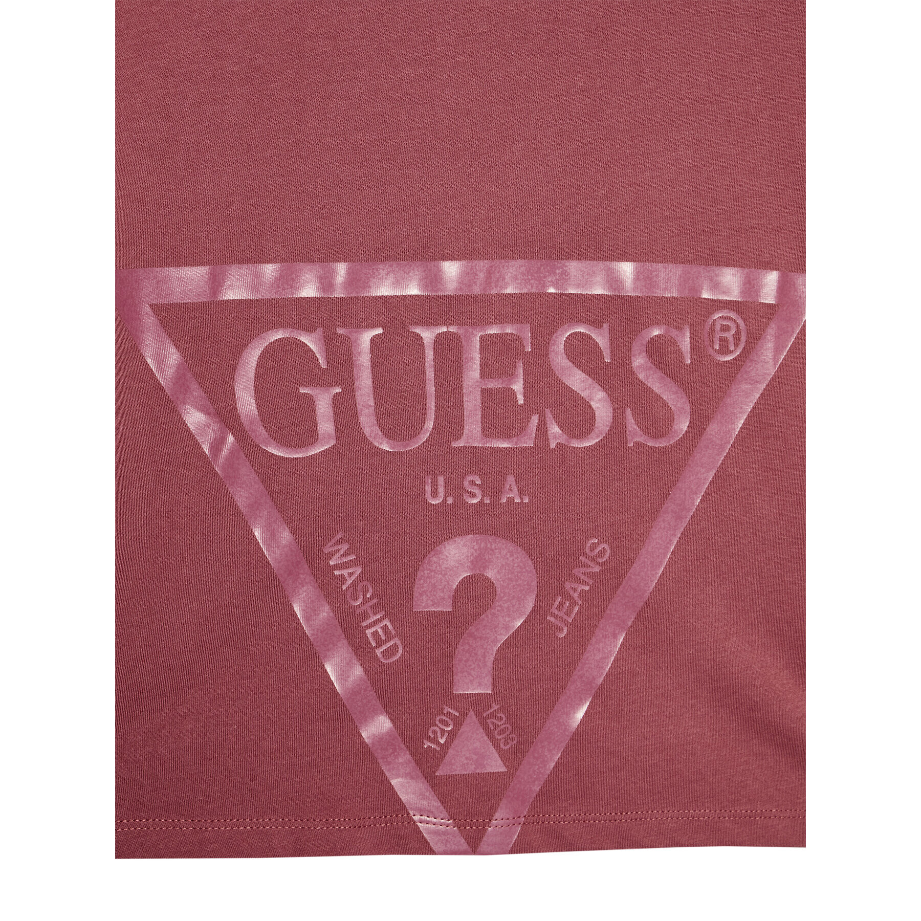 Guess T-Shirt J2BI41 K8HM0 Růžová Cropped Fit - Pepit.cz