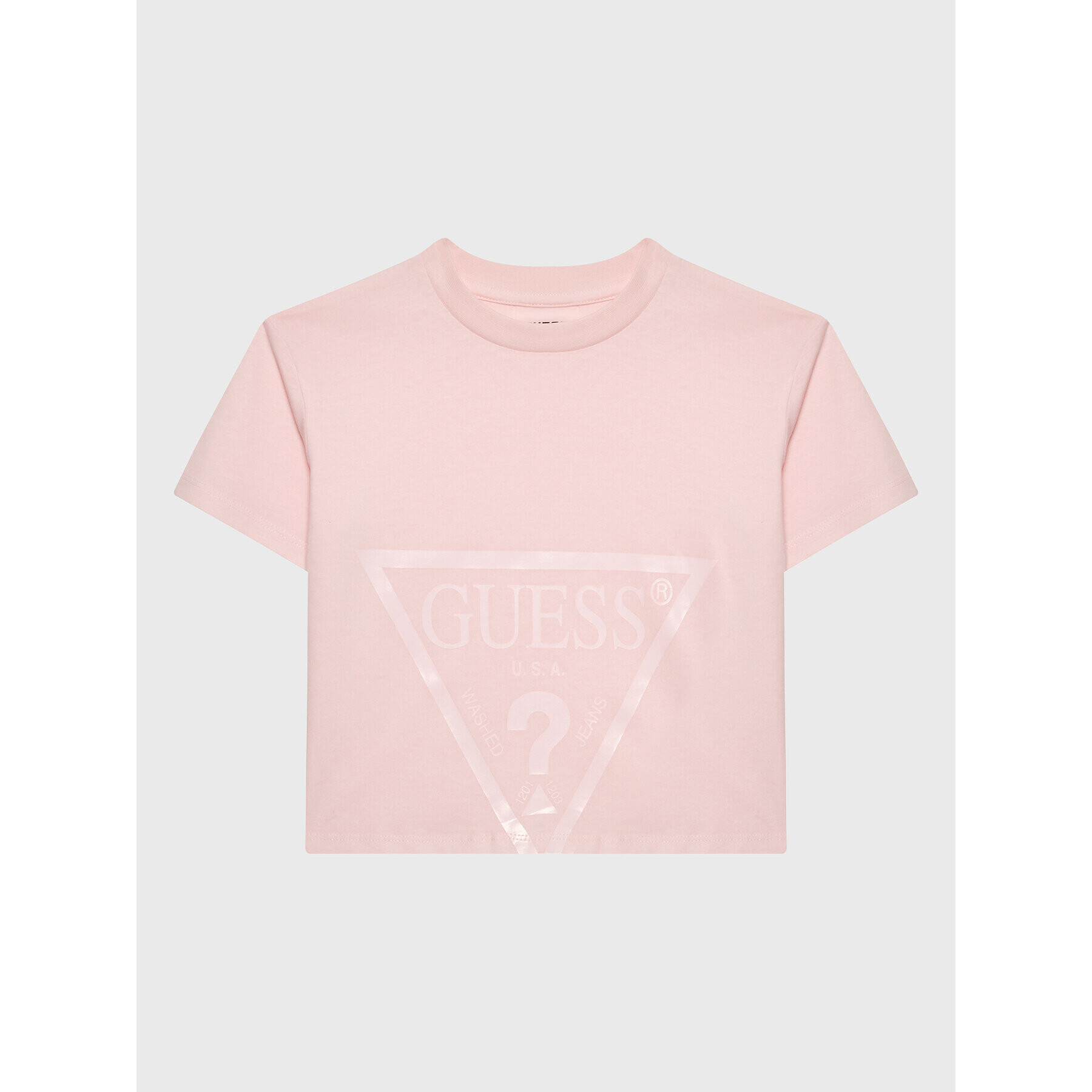 Guess T-Shirt J2BI41 K8HM0 Růžová Cropped Fit - Pepit.cz