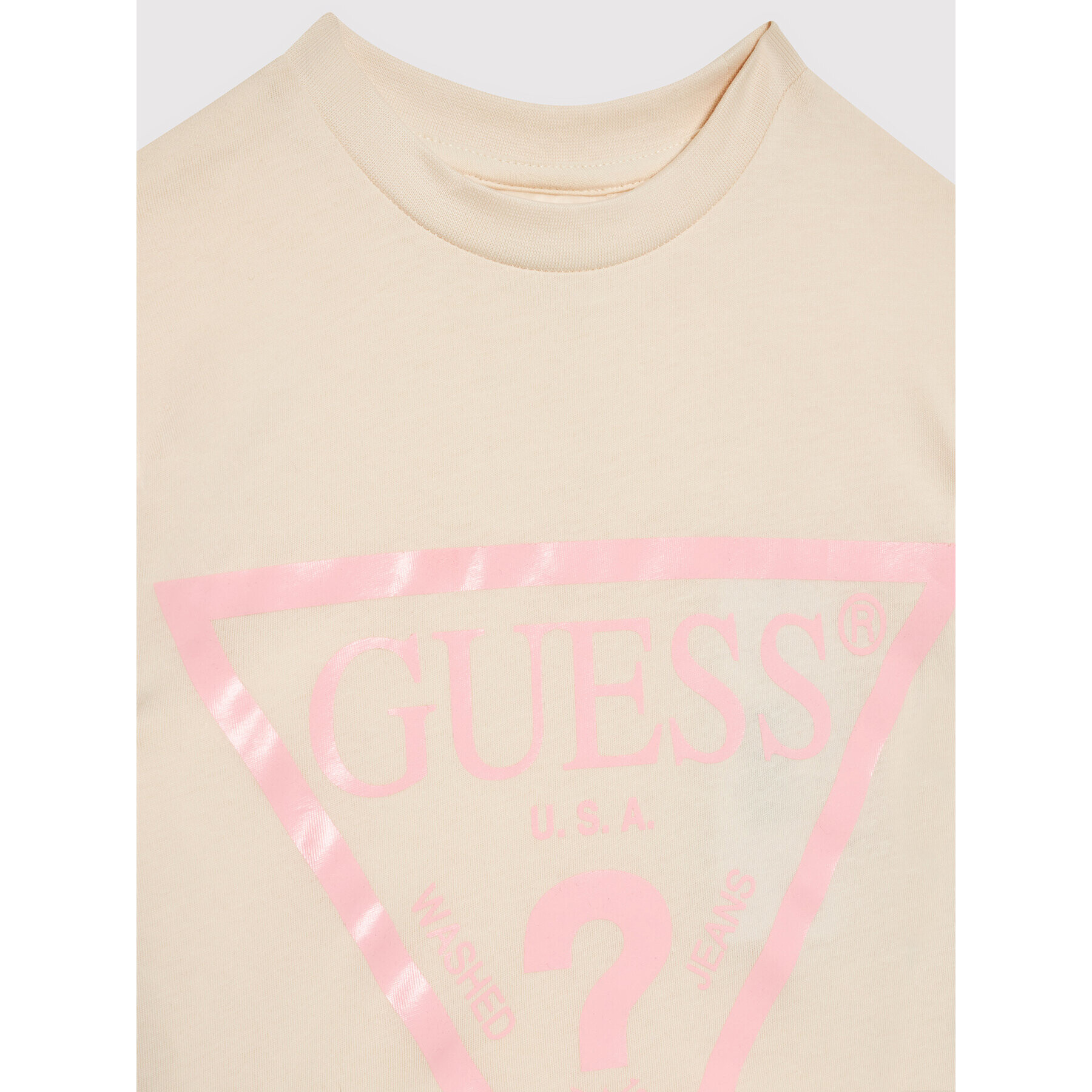 Guess T-Shirt J2RI31 K8HM0 Béžová Regular Fit - Pepit.cz