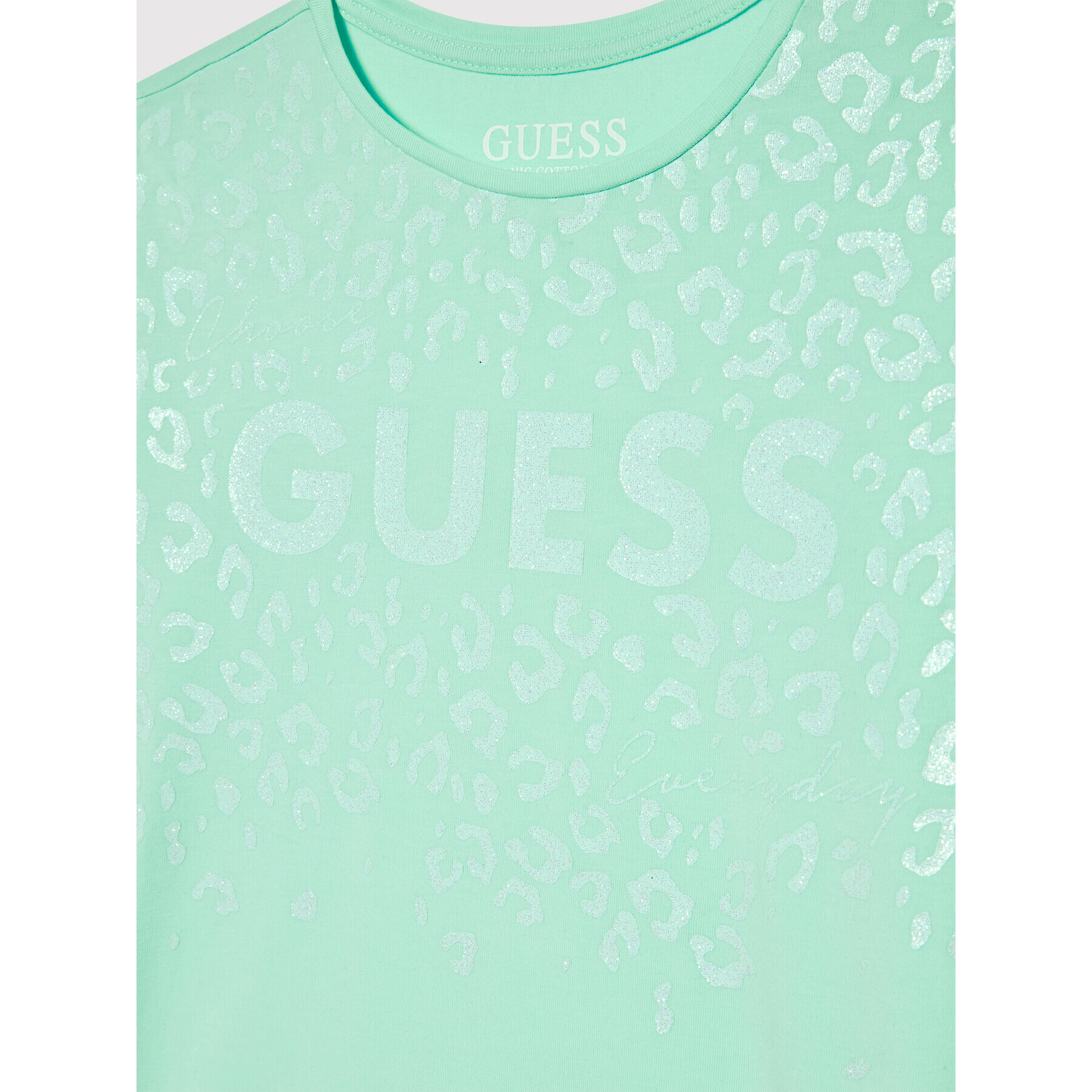 Guess T-Shirt J2YI00 K6YW1 Zelená Regular Fit - Pepit.cz