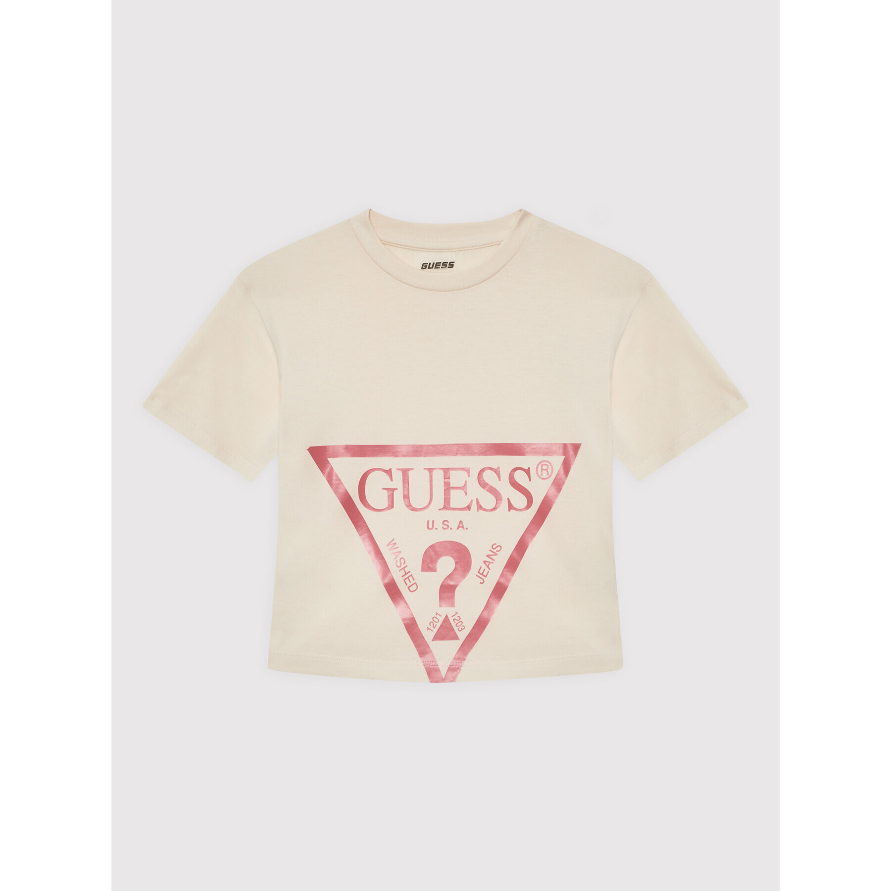 Guess T-Shirt J2YI38 K8HM0 Béžová Regular Fit - Pepit.cz