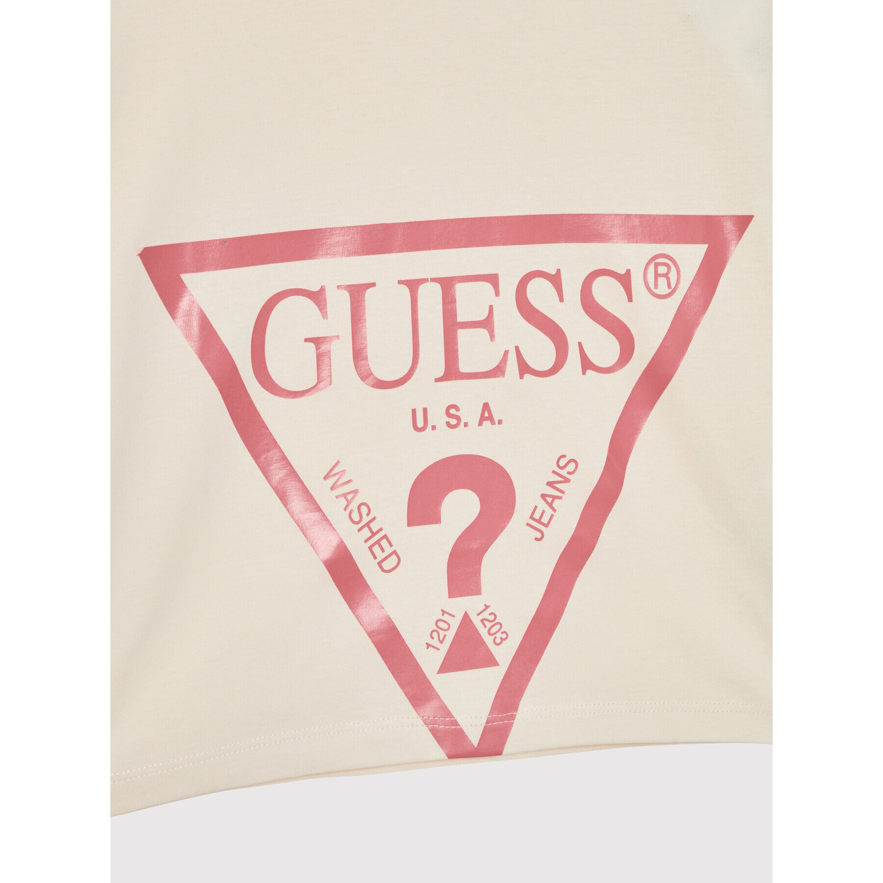 Guess T-Shirt J2YI38 K8HM0 Béžová Regular Fit - Pepit.cz