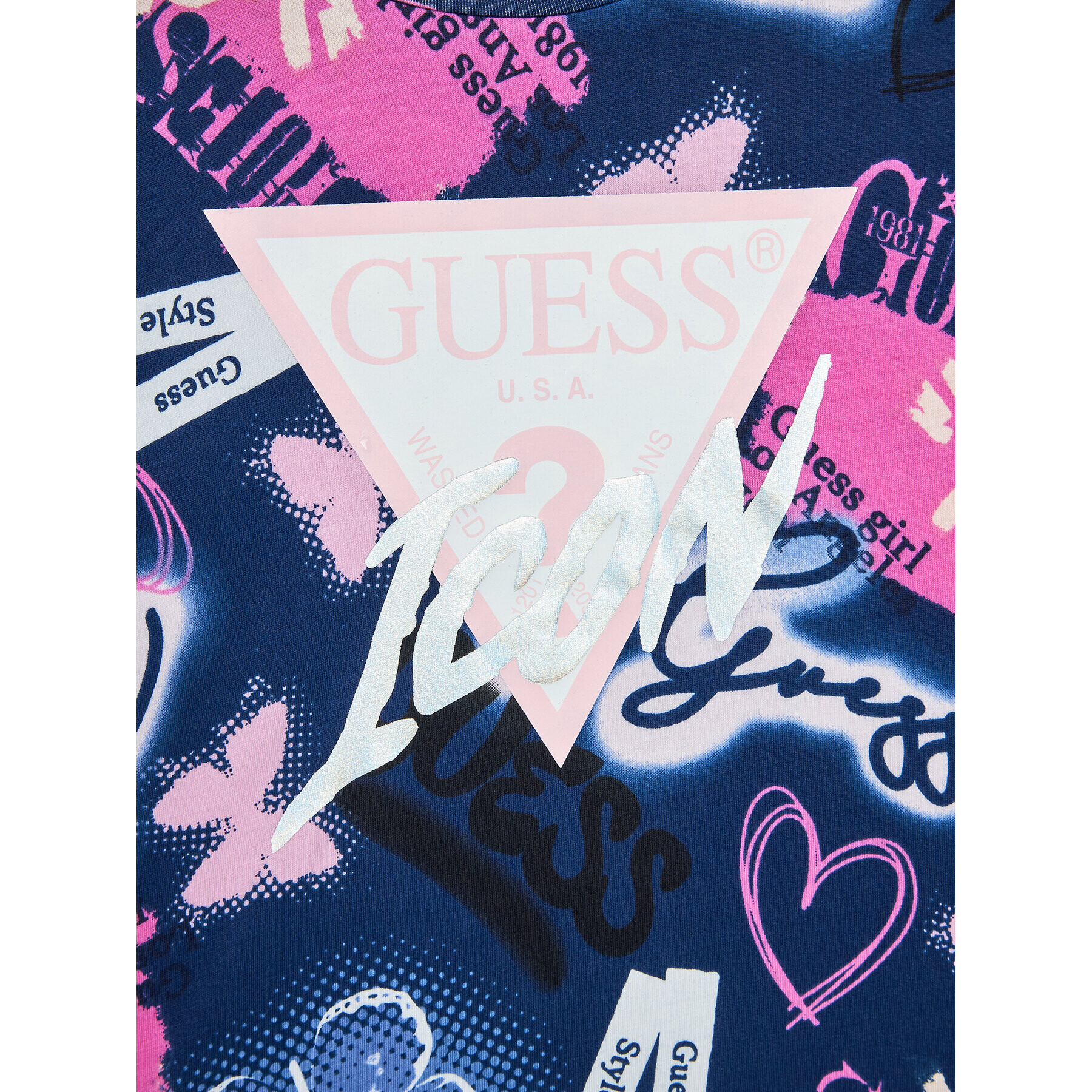 Guess T-Shirt J3BI41 J1313 Tmavomodrá Regular Fit - Pepit.cz