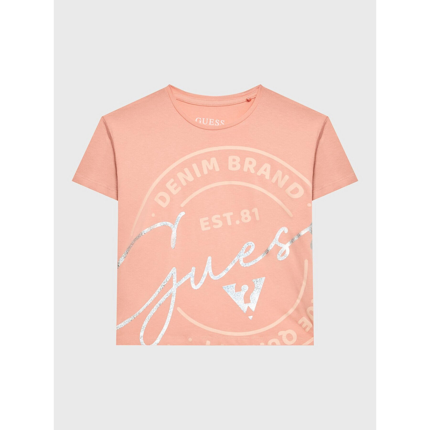 Guess T-Shirt J3GI10 K6YW1 Růžová Regular Fit - Pepit.cz