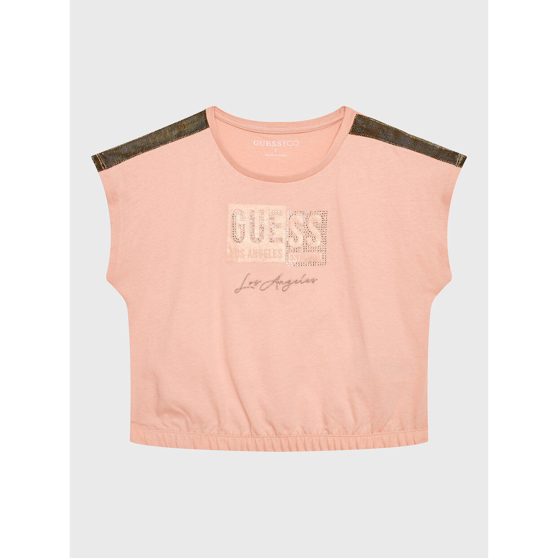 Guess T-Shirt J3GI11 K8HM3 Růžová Boxy Fit - Pepit.cz