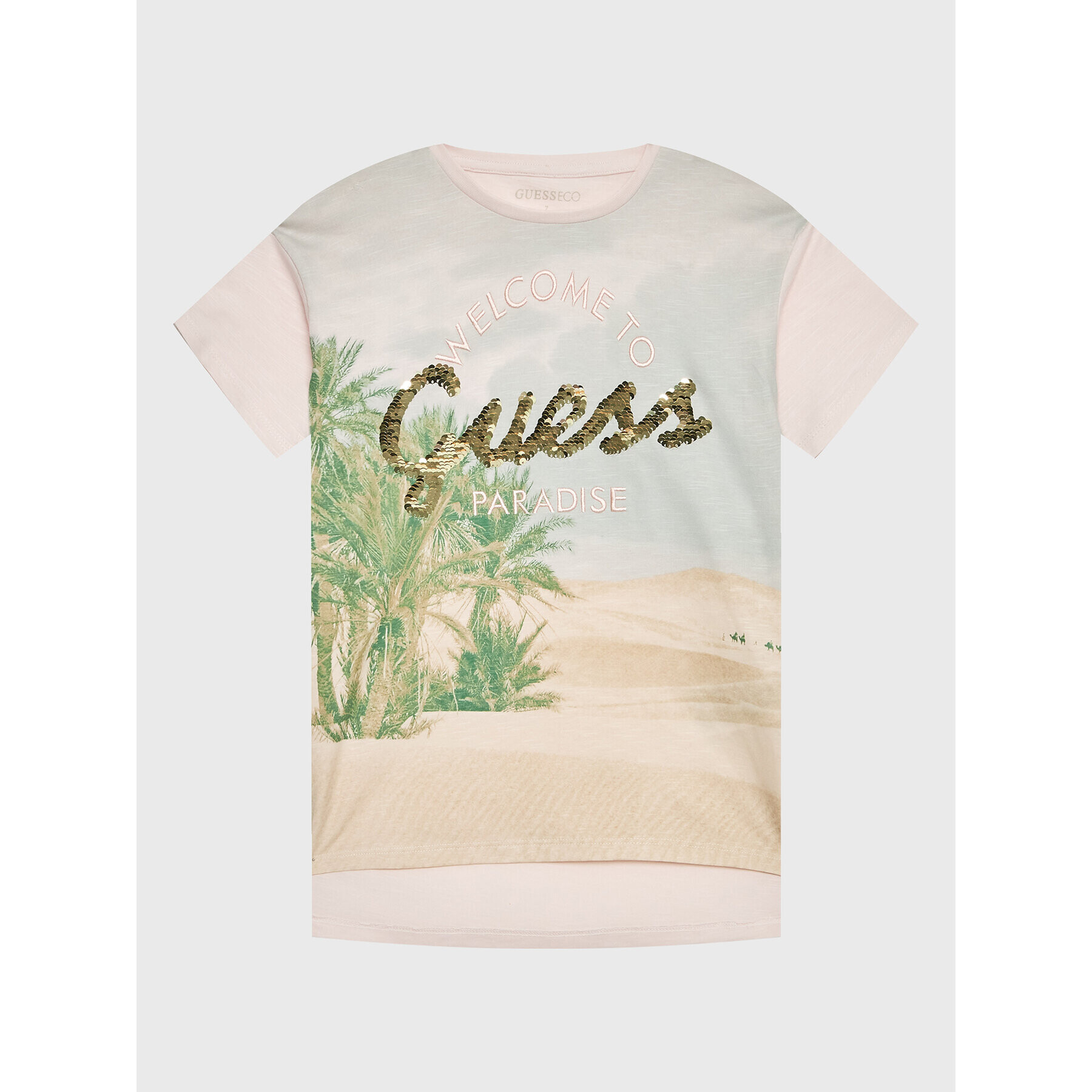 Guess T-Shirt J3GI16 K6XN3 Béžová Oversize - Pepit.cz