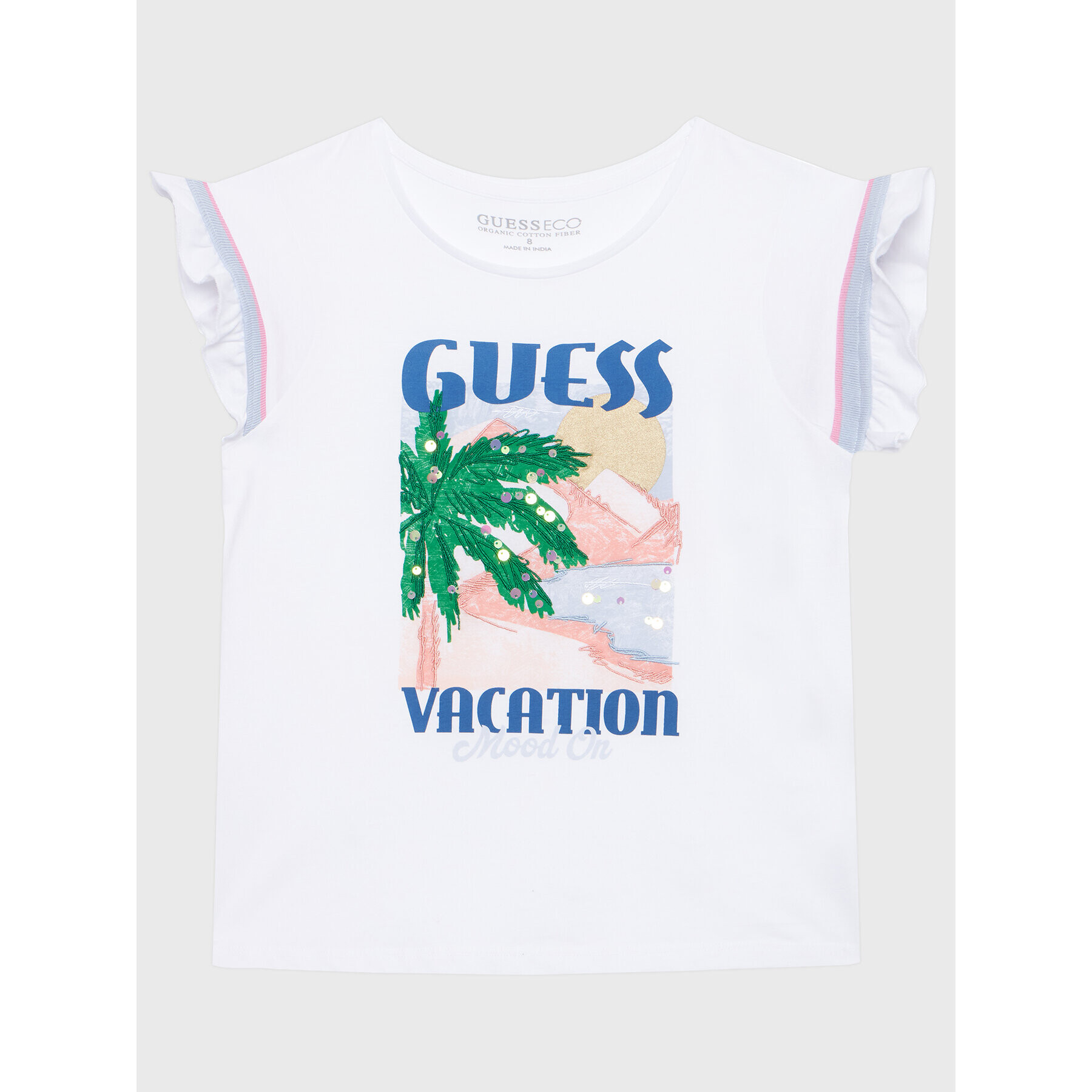 Guess T-Shirt J3GI26 K8HM0 Bílá Regular Fit - Pepit.cz