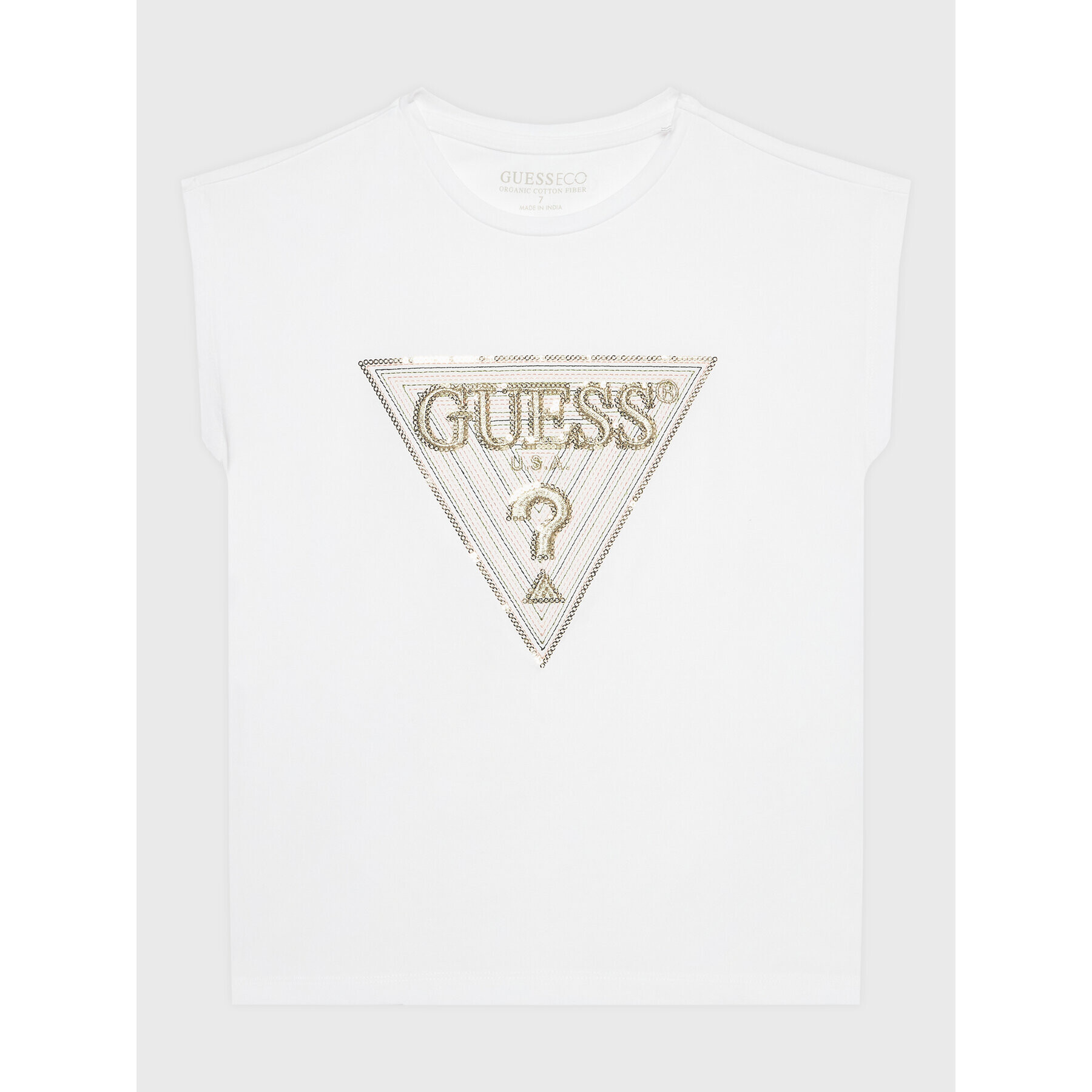 Guess T-Shirt J3GI33 K6YW1 Bílá Boxy Fit - Pepit.cz