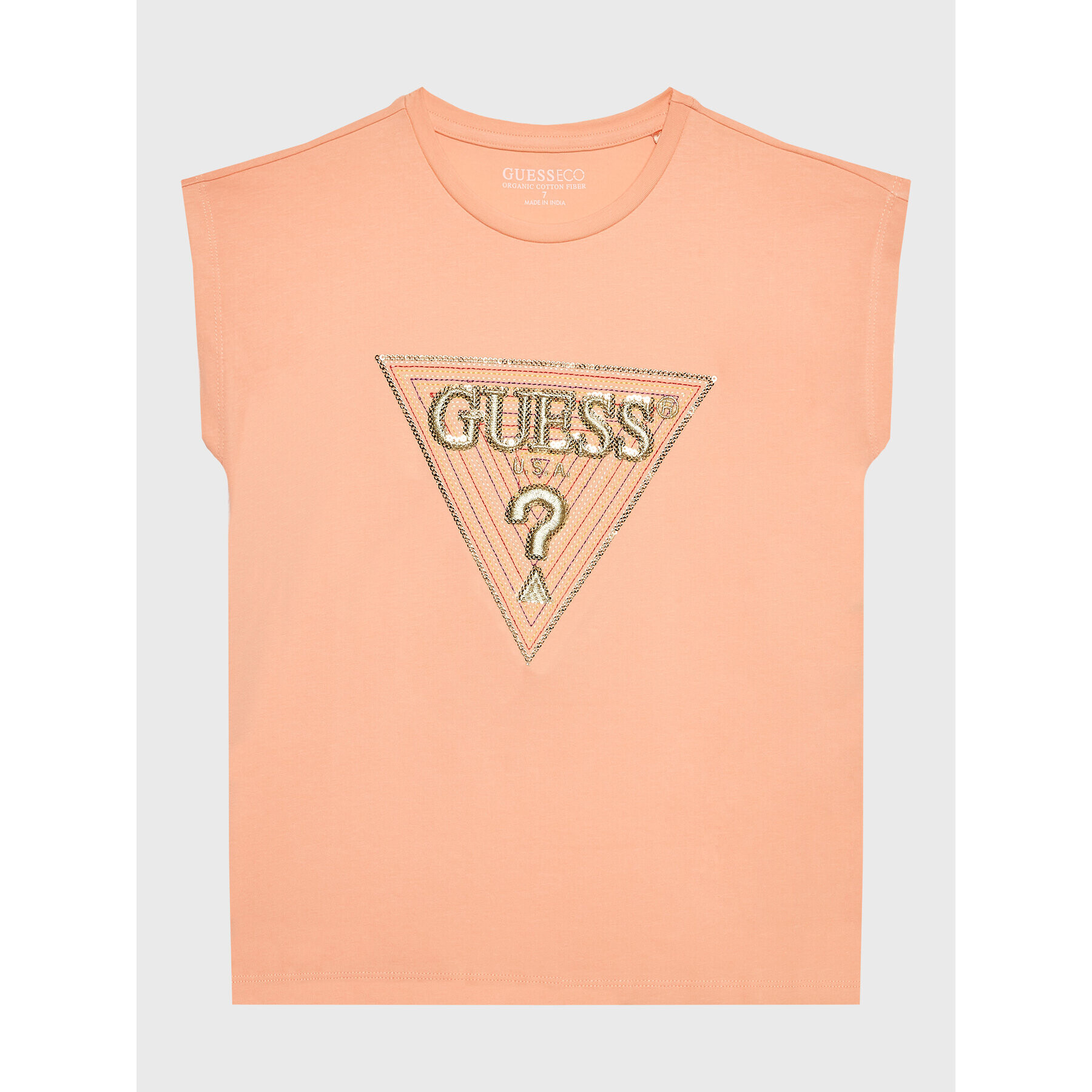 Guess T-Shirt J3GI33 K6YW1 Oranžová Boxy Fit - Pepit.cz