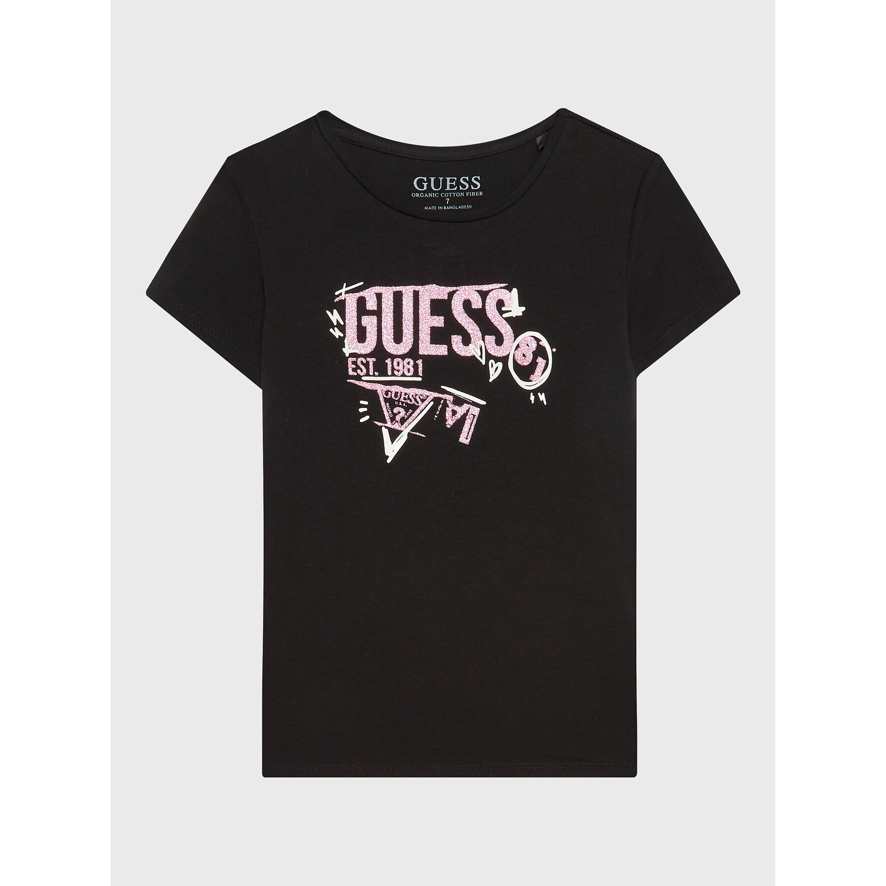 Guess T-Shirt J3RI06 K6YW1 Černá Regular Fit - Pepit.cz