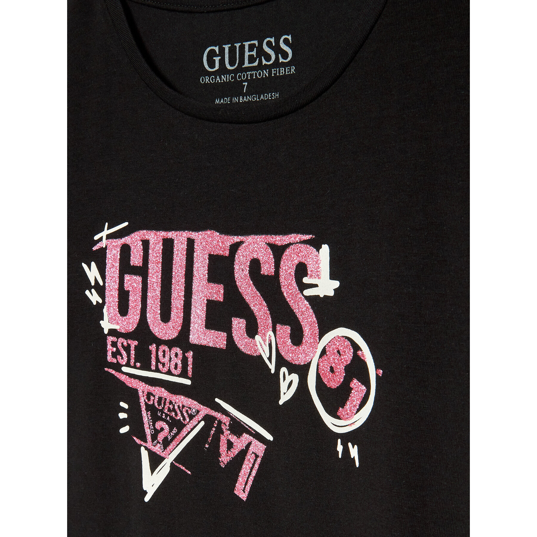 Guess T-Shirt J3RI06 K6YW1 Černá Regular Fit - Pepit.cz