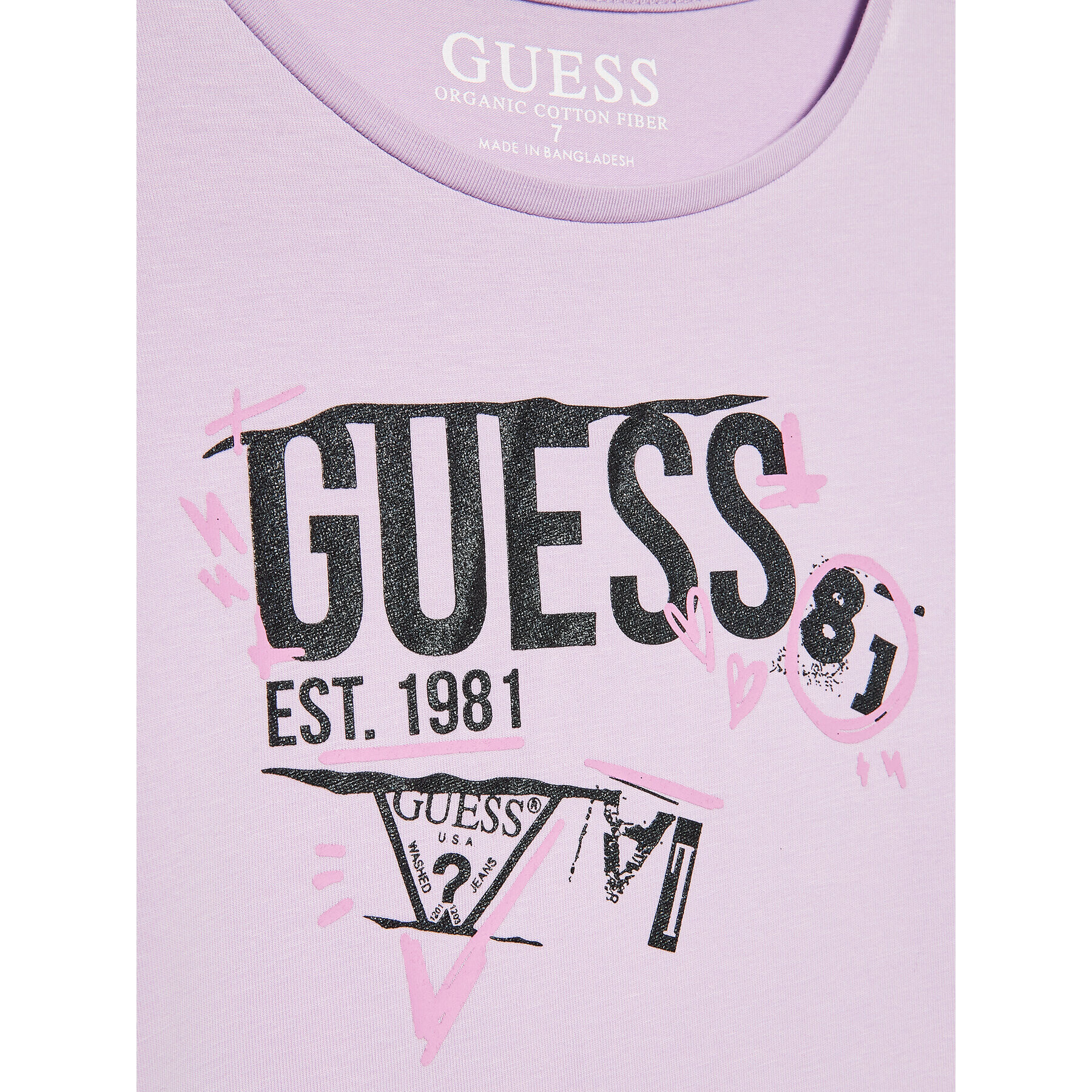 Guess T-Shirt J3RI06 K6YW1 Fialová Regular Fit - Pepit.cz