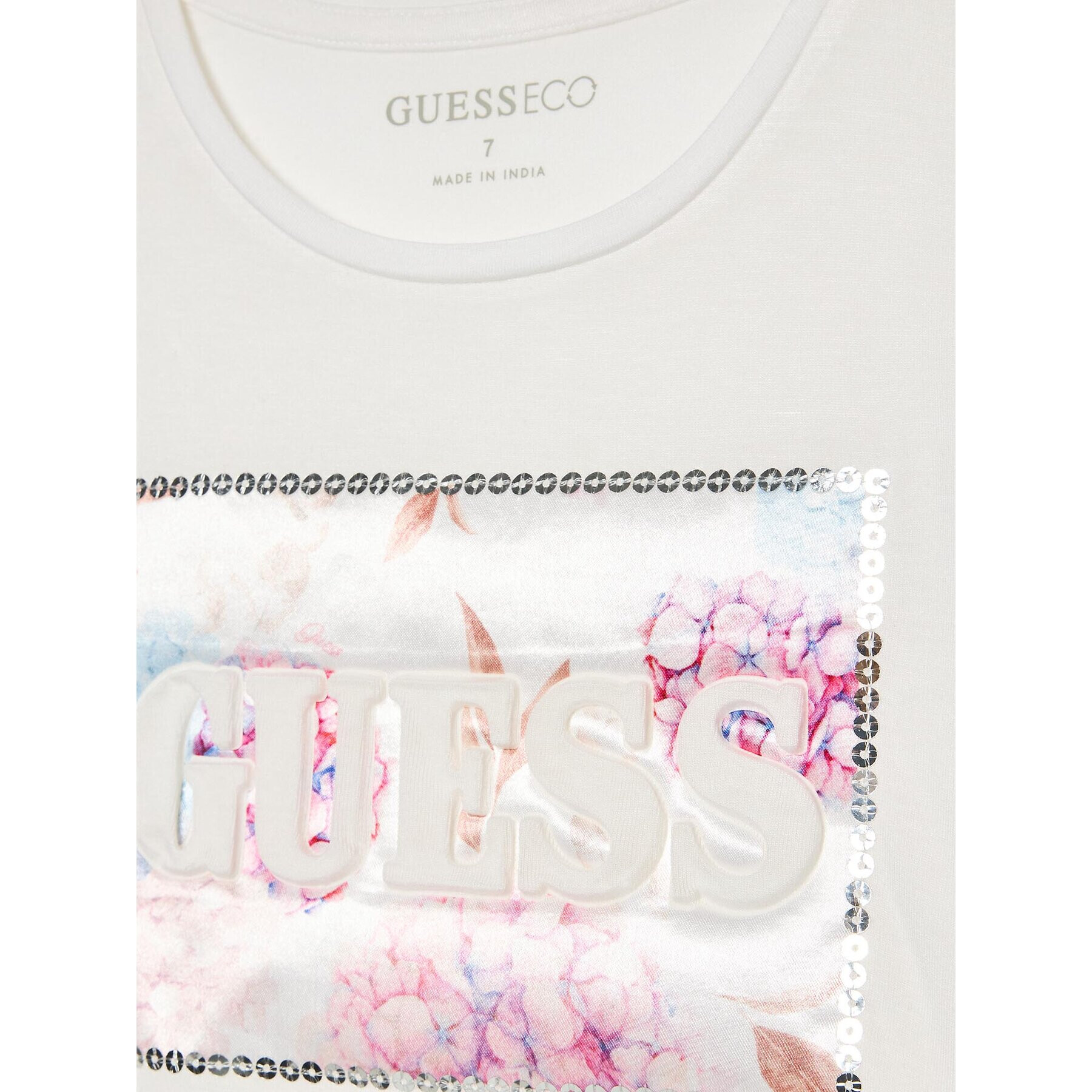 Guess T-Shirt J3RI29 KAPO0 Bílá Regular Fit - Pepit.cz