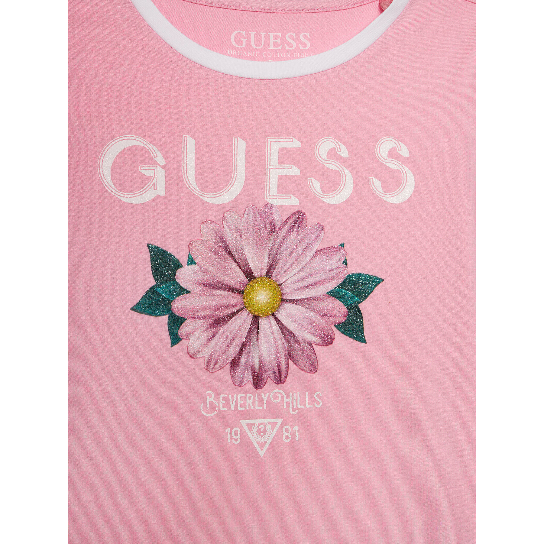 Guess T-Shirt J4RI00 K6YW4 Růžová Regular Fit - Pepit.cz