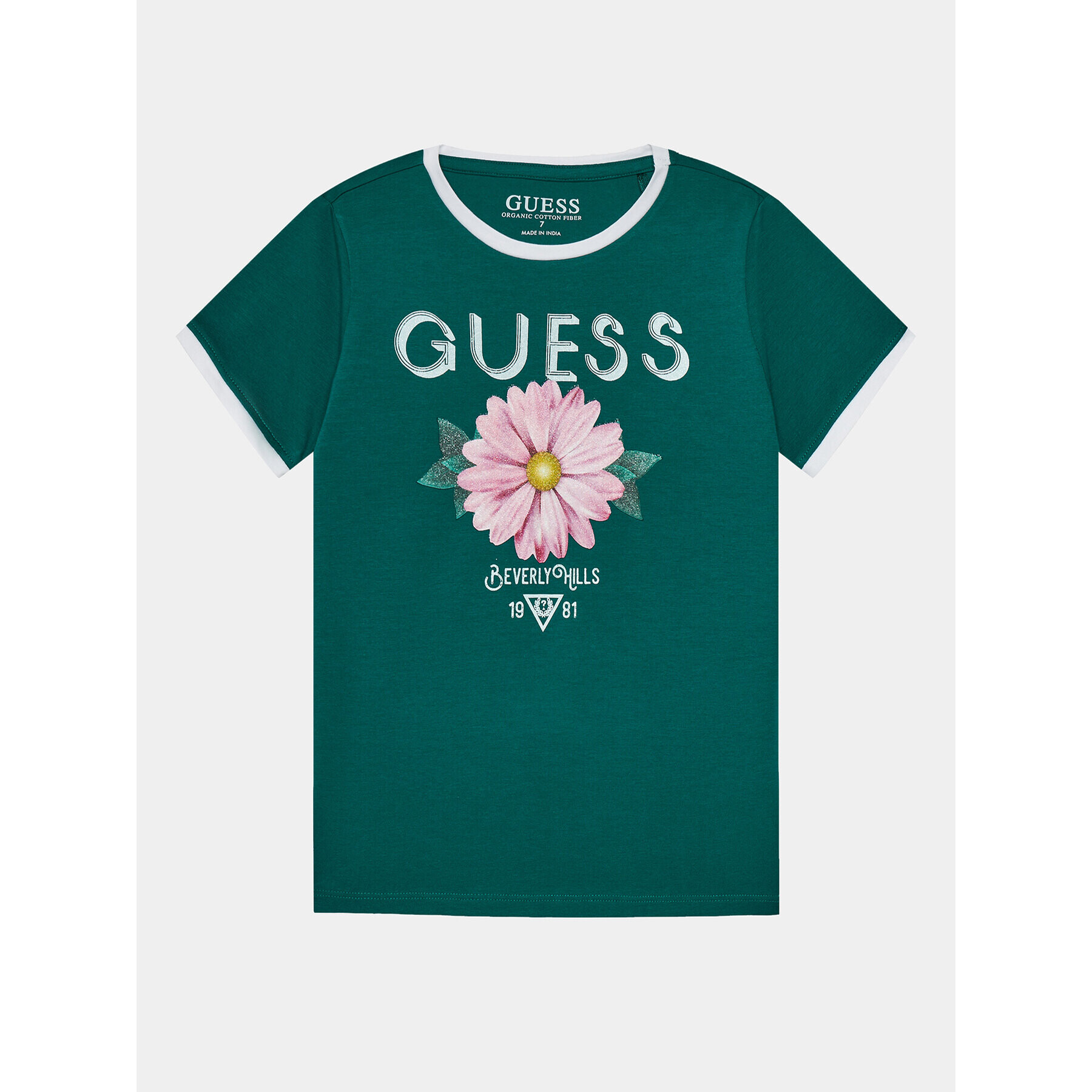 Guess T-Shirt J4RI00 K6YW4 Zelená Regular Fit - Pepit.cz