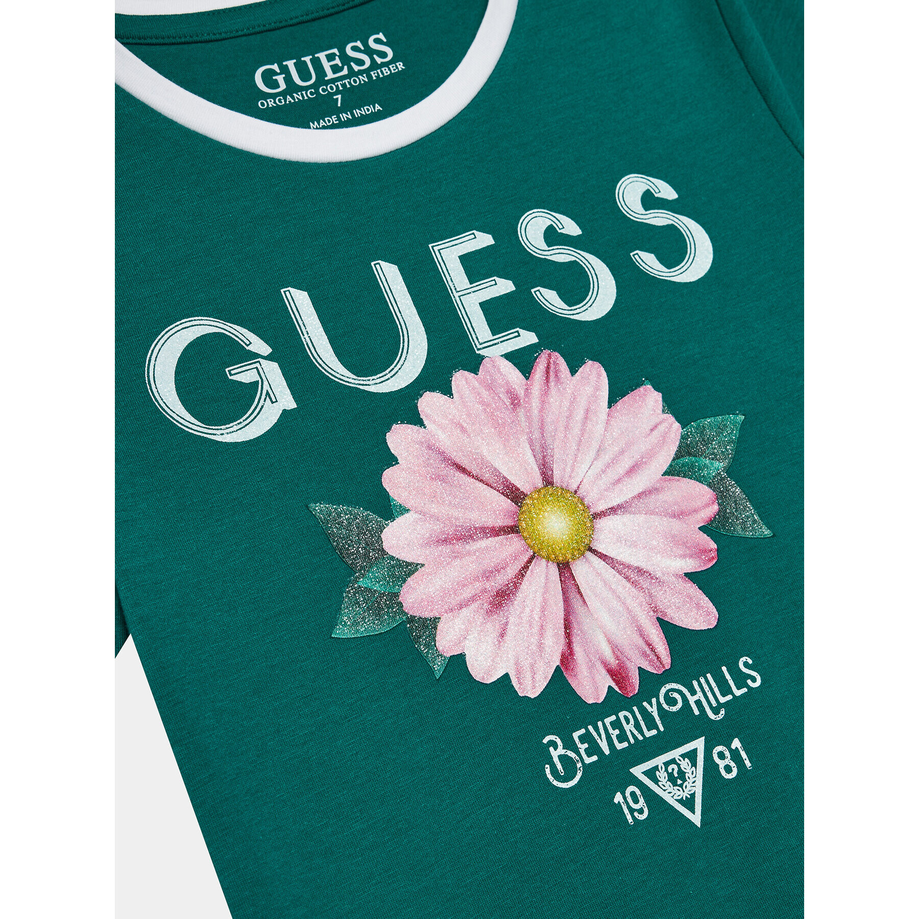 Guess T-Shirt J4RI00 K6YW4 Zelená Regular Fit - Pepit.cz