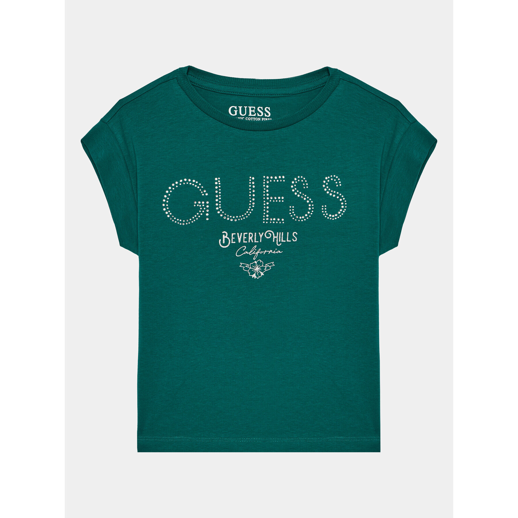 Guess T-Shirt J4RI37 J1314 Zelená Regular Fit - Pepit.cz