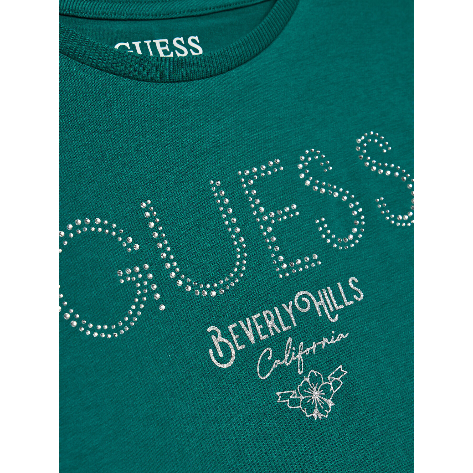 Guess T-Shirt J4RI37 J1314 Zelená Regular Fit - Pepit.cz