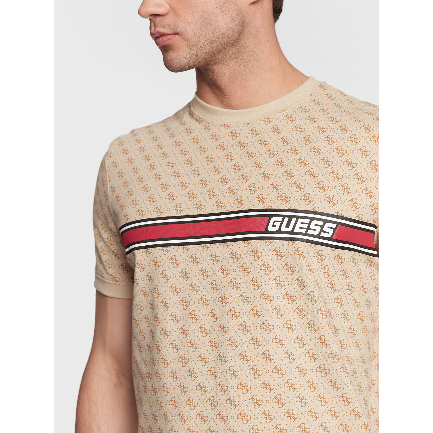 Guess T-Shirt Jamey Z2BI09 J1314 Béžová Regular Fit - Pepit.cz